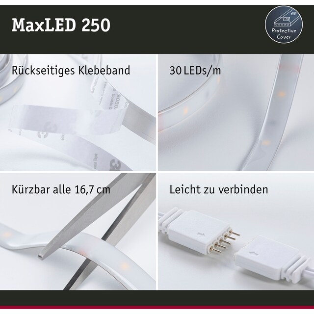 Paulmann LED-Streifen »MaxLED 250 Basisset Smart Home Zigbee IP44 12W 810  810lm«, 1 St.-flammig, 3m, Tunable White, beschichtet kaufen | BAUR