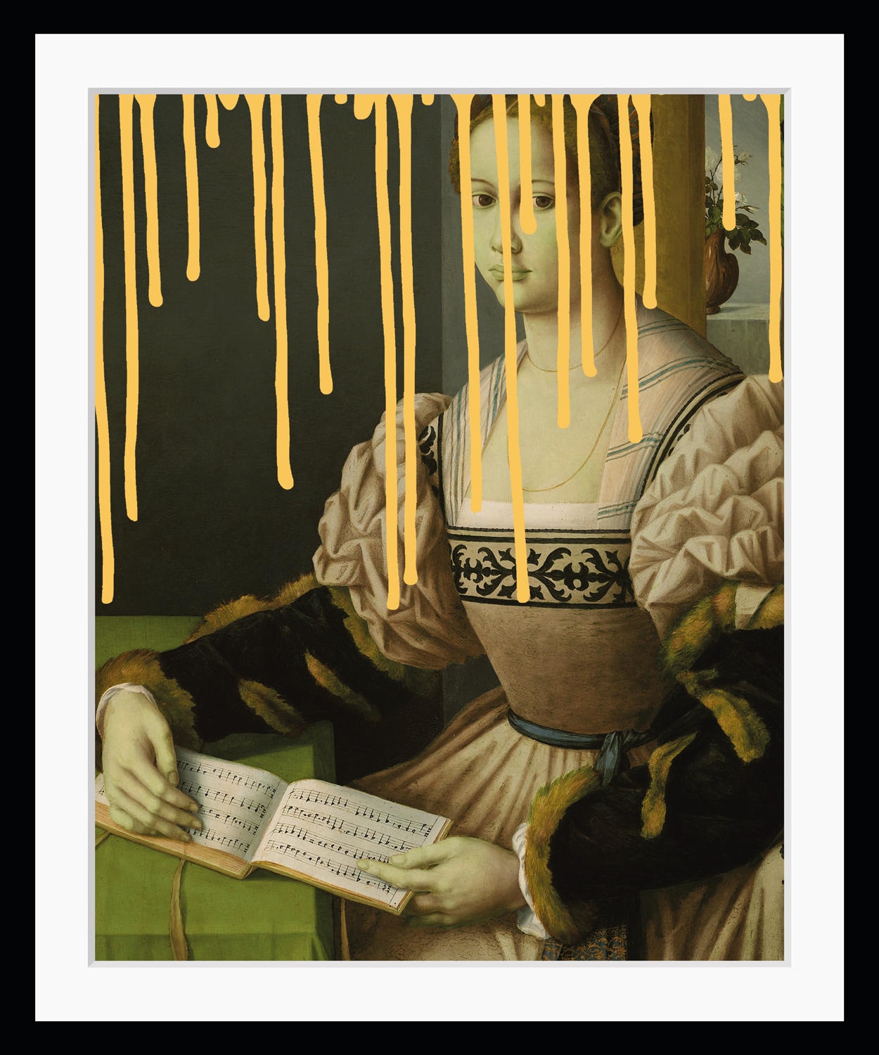 queence Bild »Leonie mit Farbklecks«, Frau-Historische Persönlichkeiten-Bilder von Frauen-Kunst-Gemälde, HD Premium Poster-Druck inkl. Holzrahmen