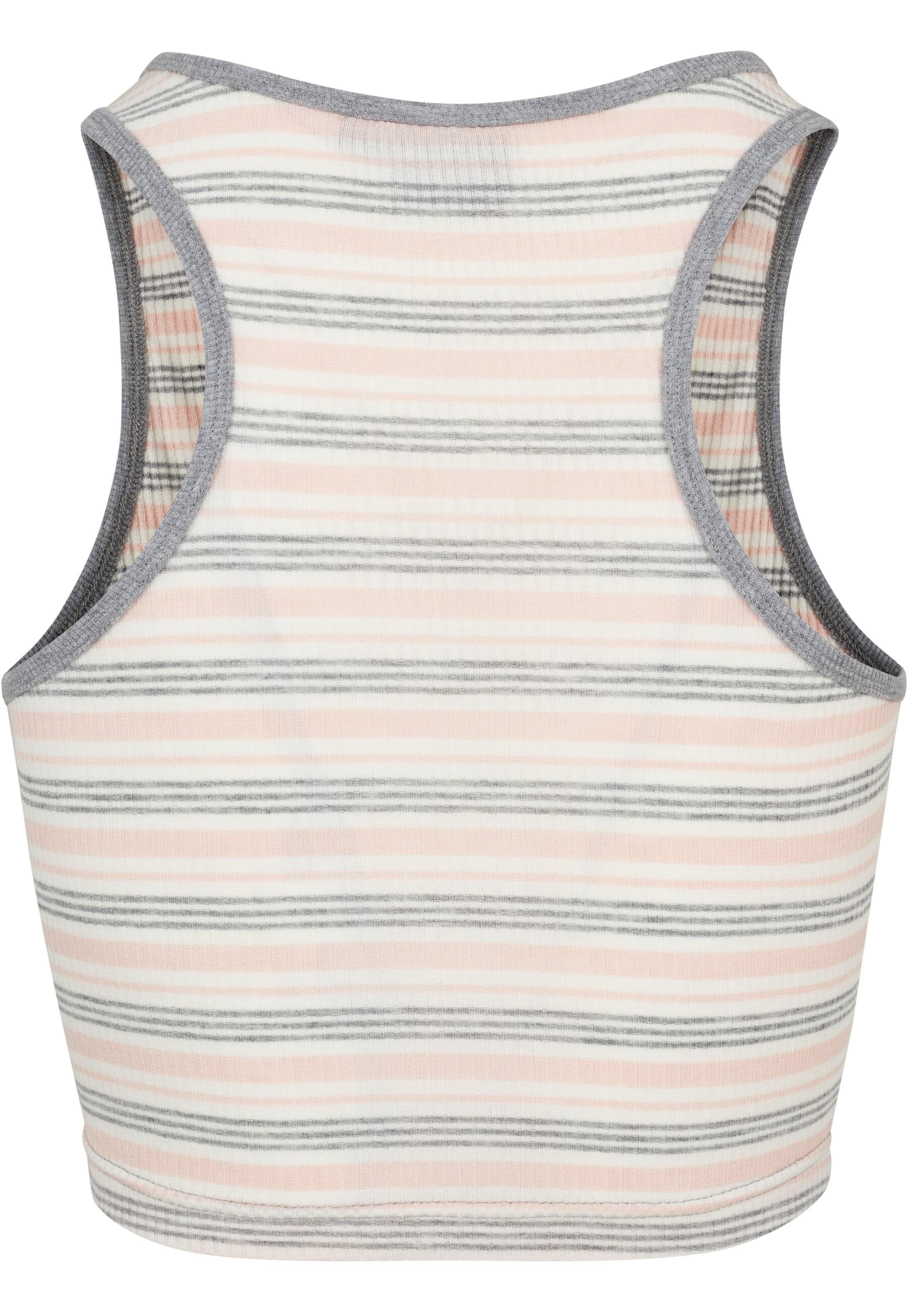 URBAN CLASSICS Muskelshirt »Urban Classics Damen Ladies Rib Stripe Cropped Top«, (1 tlg.)