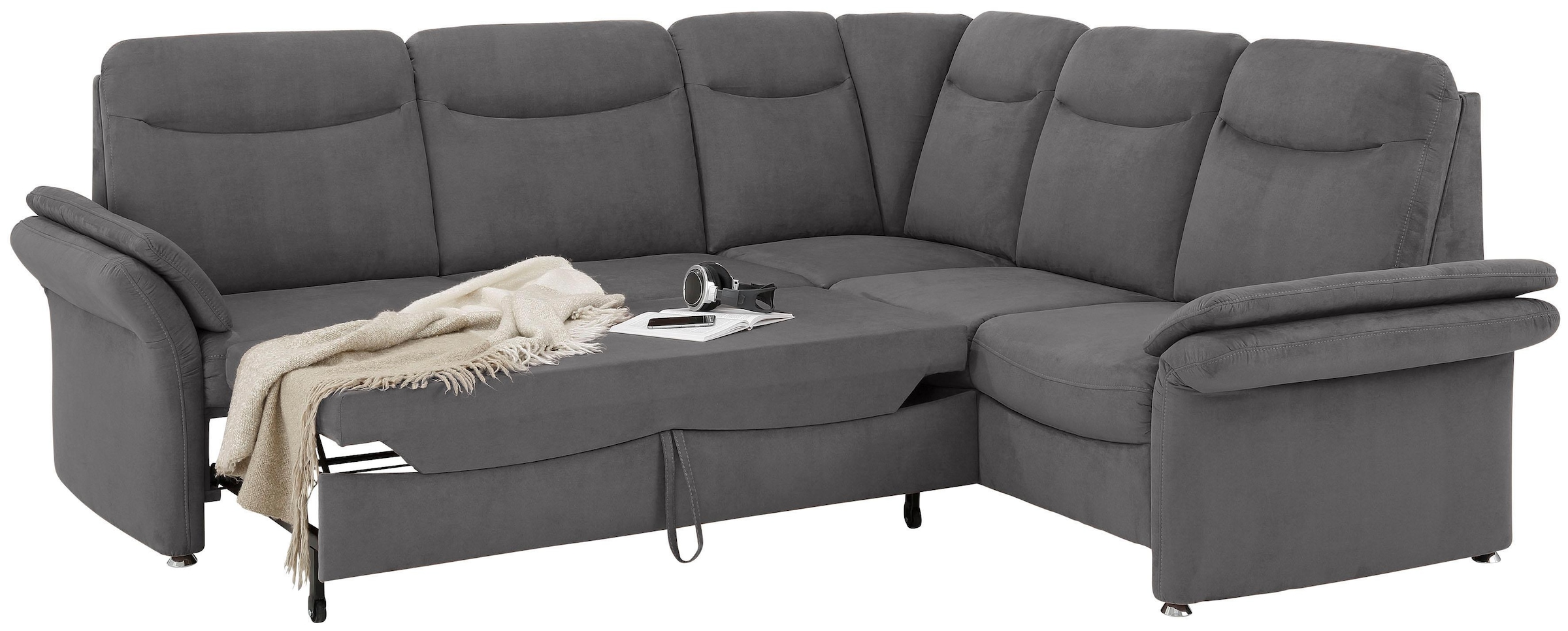 Home affaire Ecksofa »Tahoma L-Form«, mit Armlehnfunktion, wahlweise Bettfunktion, Schublade, Relaxfunktion