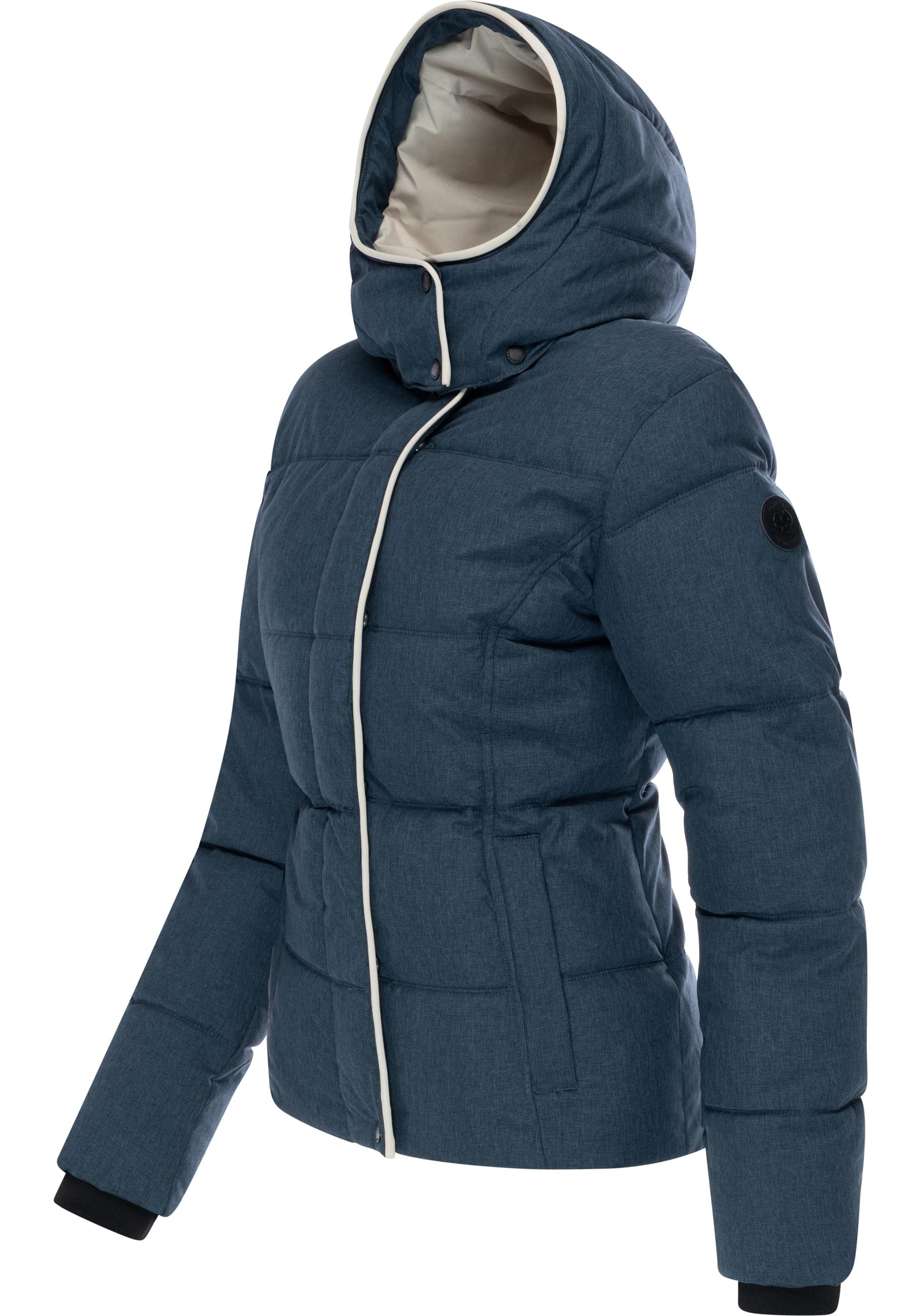 Ragwear Winterjacke »Gleama Melange YOUMODO«, mit Kapuze, Wasserdichte Steppjacke mit abnehmbarer Kapuze