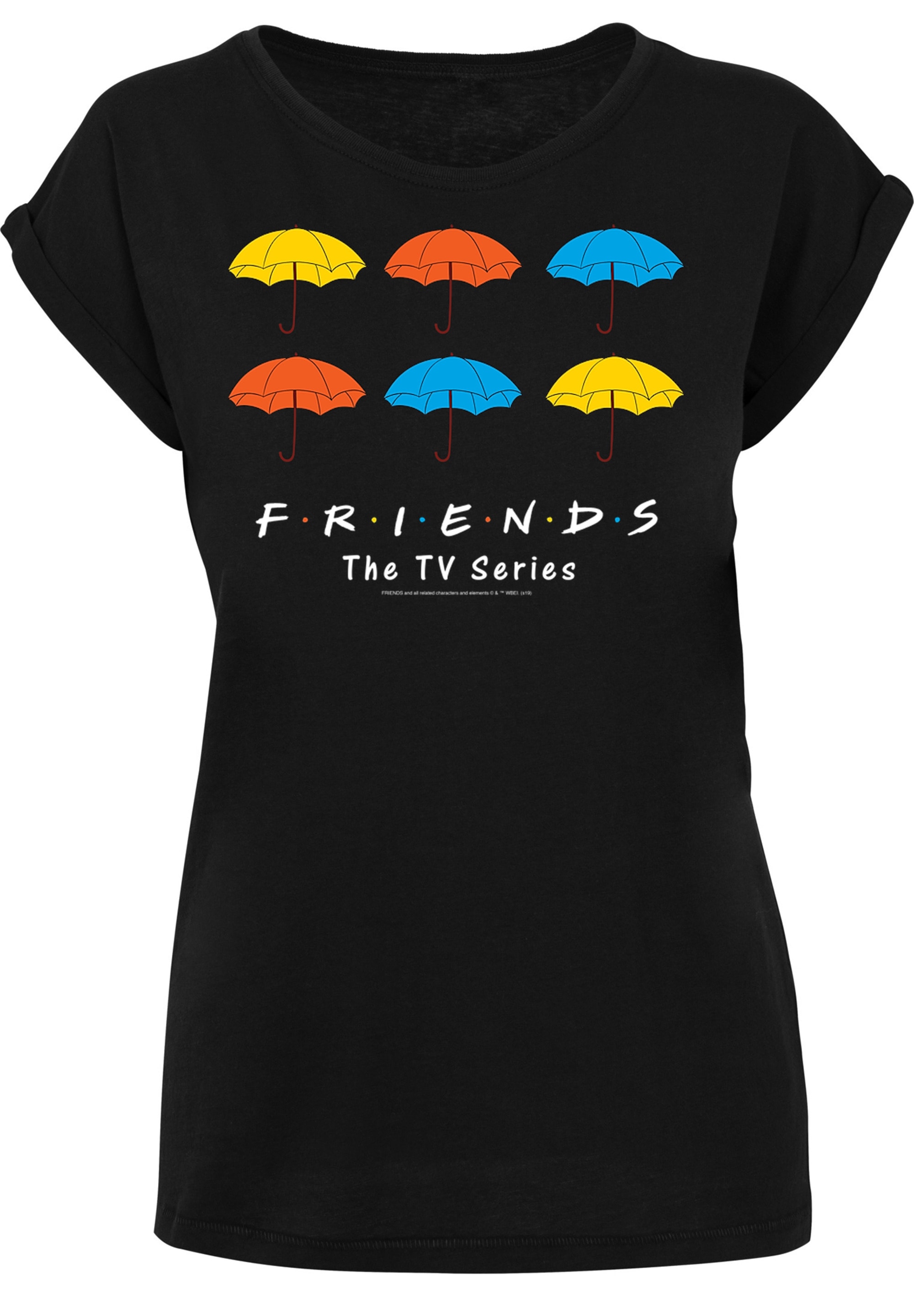 F4NT4STIC T-Shirt »FRIENDS Bunte Regenschirme«, Damen,Premium Merch,Regular- Fit,Kurze Ärmel,Bedruckt für bestellen | BAUR