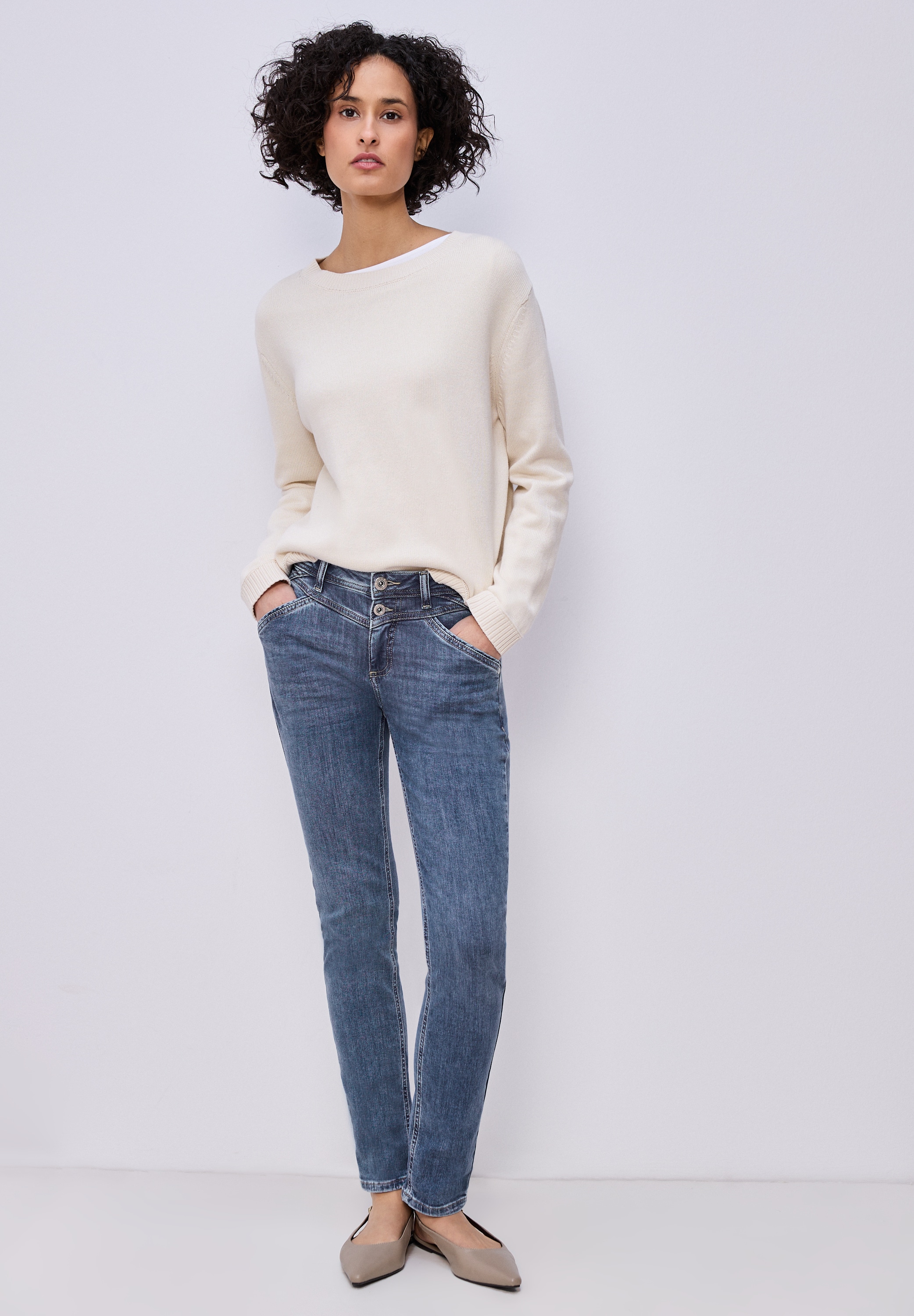 STREET ONE Comfort-fit-Jeans Middle Waist