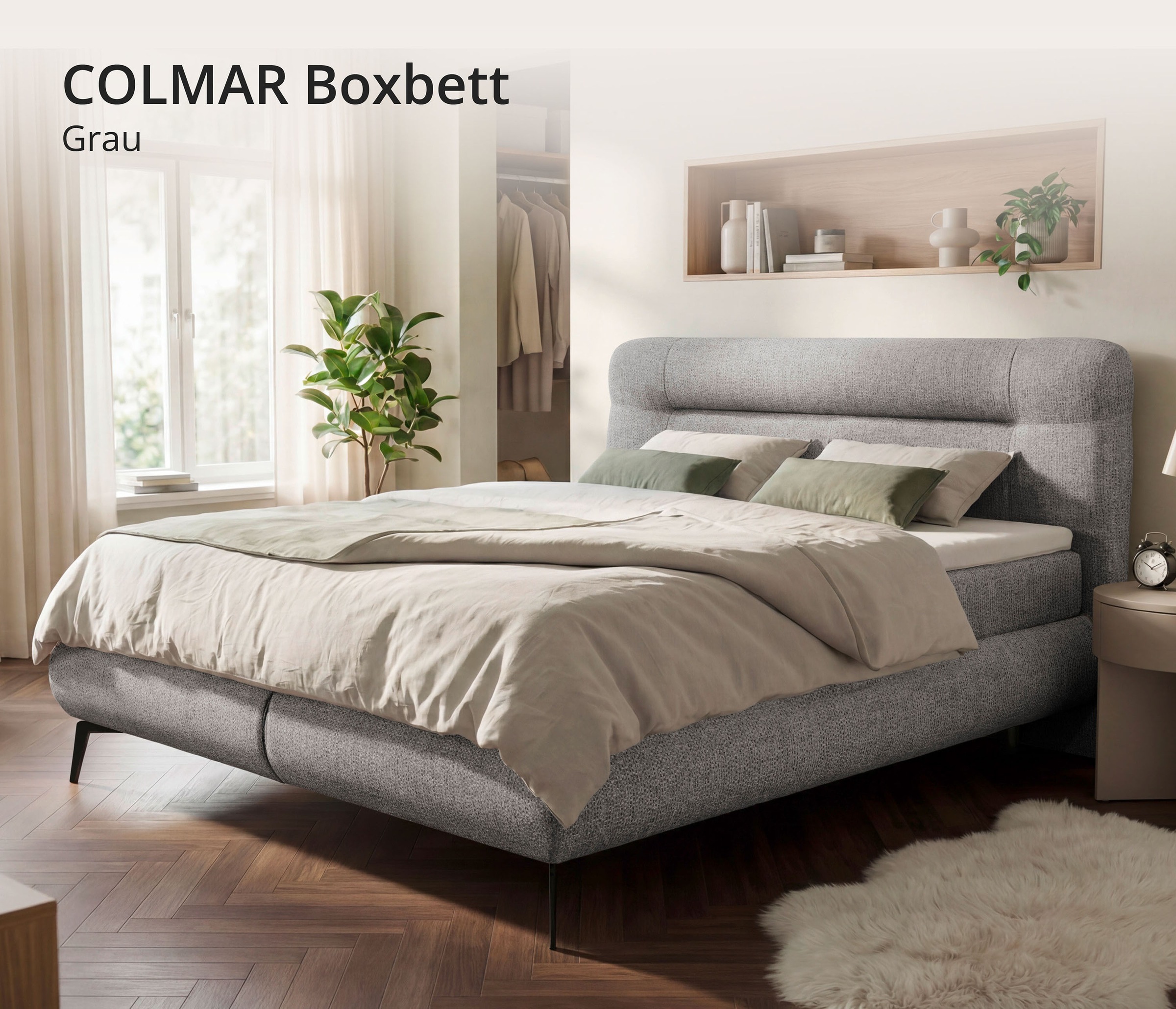ED EXCITING DESIGN Boxbett »Colmar 180x200 mit 7-Zonen-Tonnentaschenfederkern«