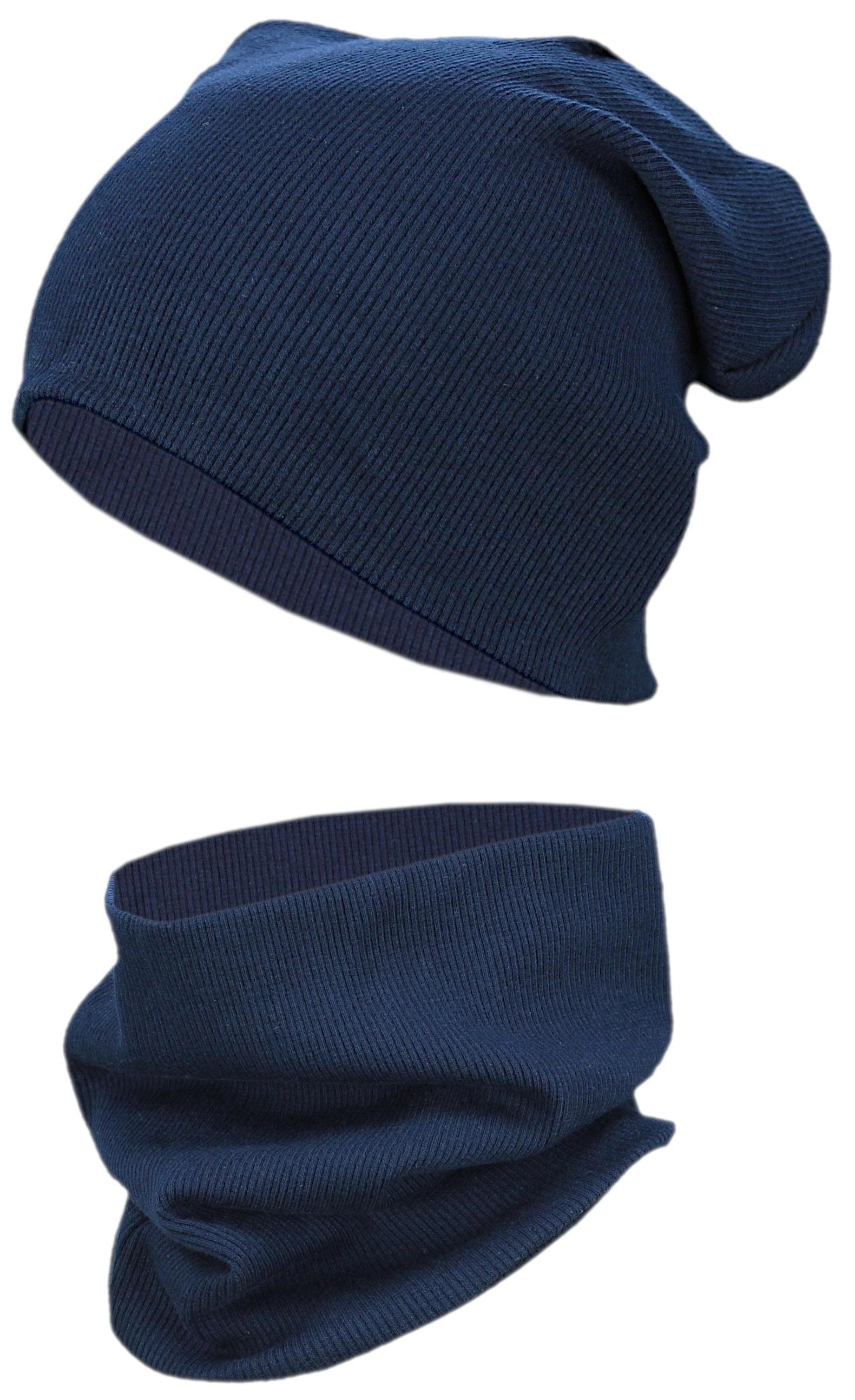 TupTam Beanie "Mütze Unisex Kinder Beanie Mütze Schlauchschal Set"