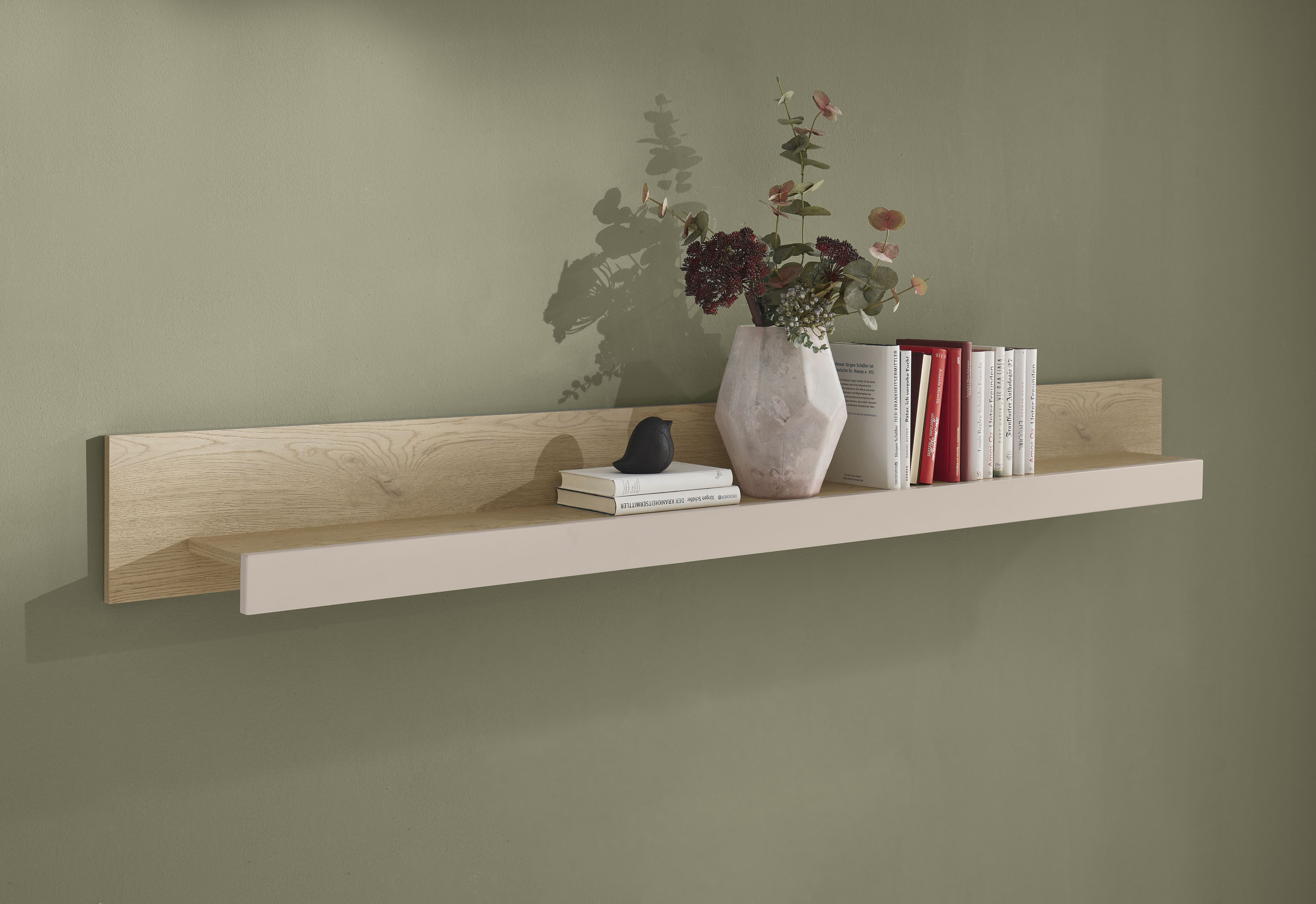 Home affaire Wandboard "Cantara, modernes Wandregal, Hängeregal mit Ablagefach" vielseitig einsetzbar, in Eiche Evoke, Weiß oder Kaschmir erhältlich