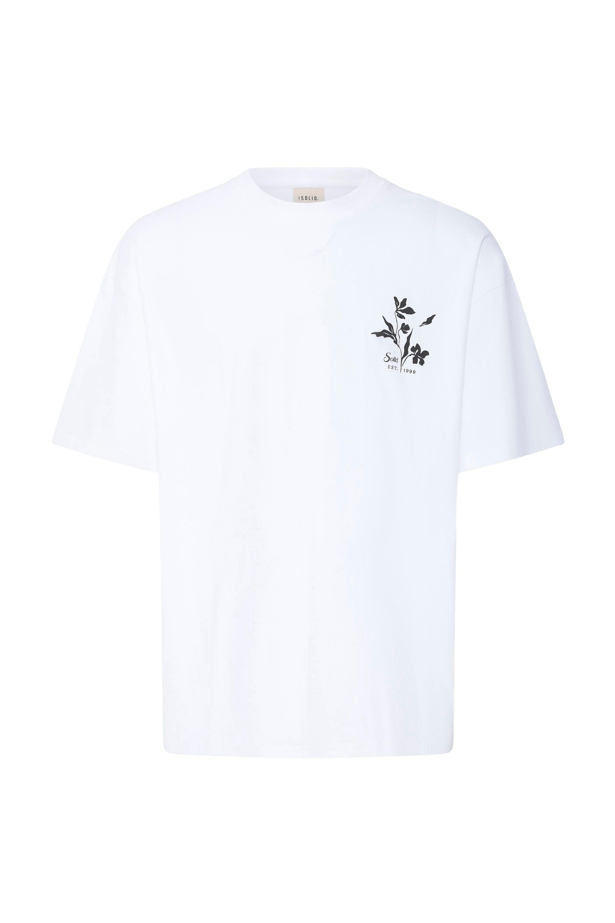 SOLID Herren Rundhalsshirt "Rundhalsshirt SDAmon Oversized", weiß, Gr. S, Obermaterial: 100% Baumwolle CO., Shirts