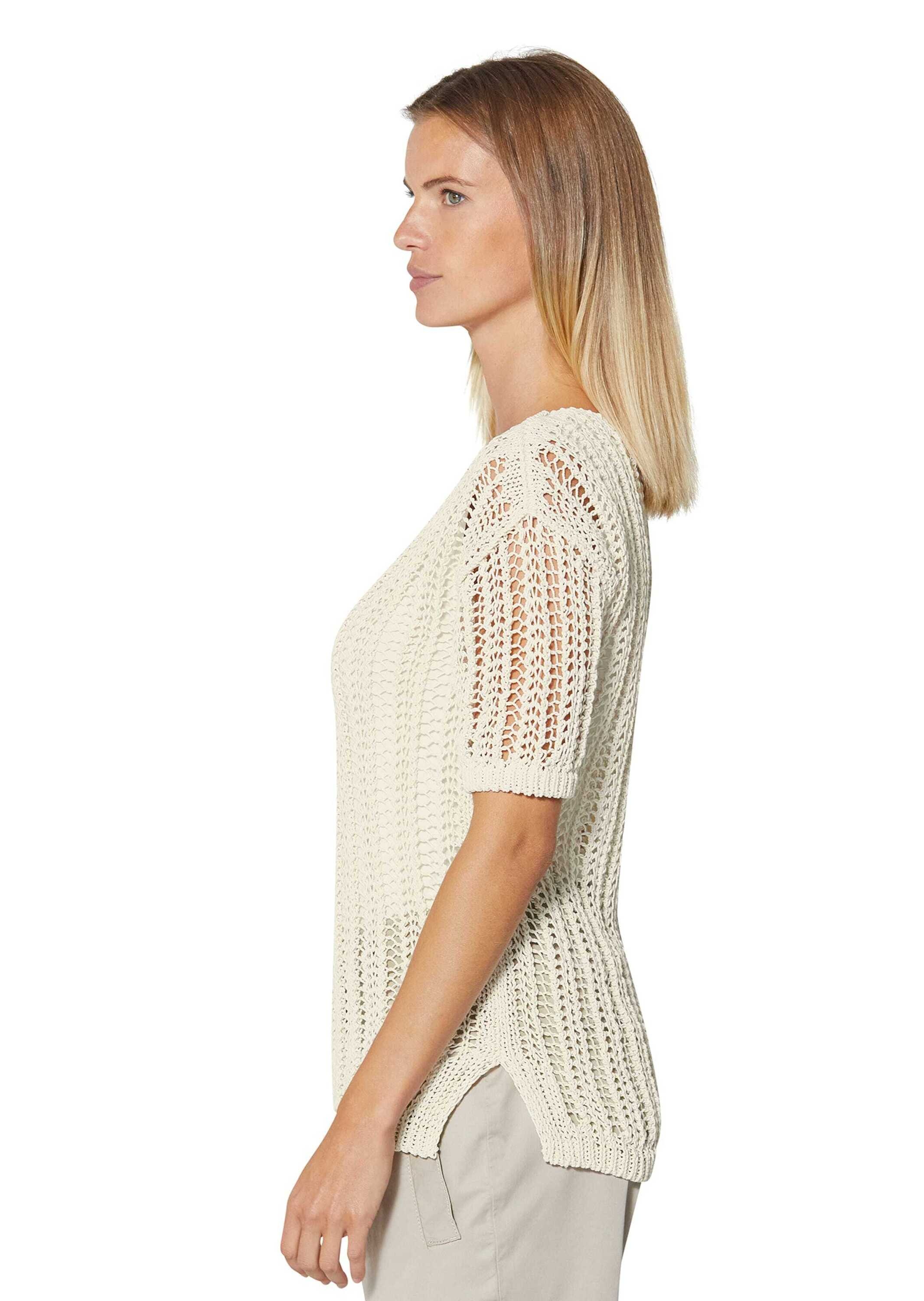 MADELEINE Longpullover »Strickpullover Luftiger Sommerpullover mit Ajour-Muster«