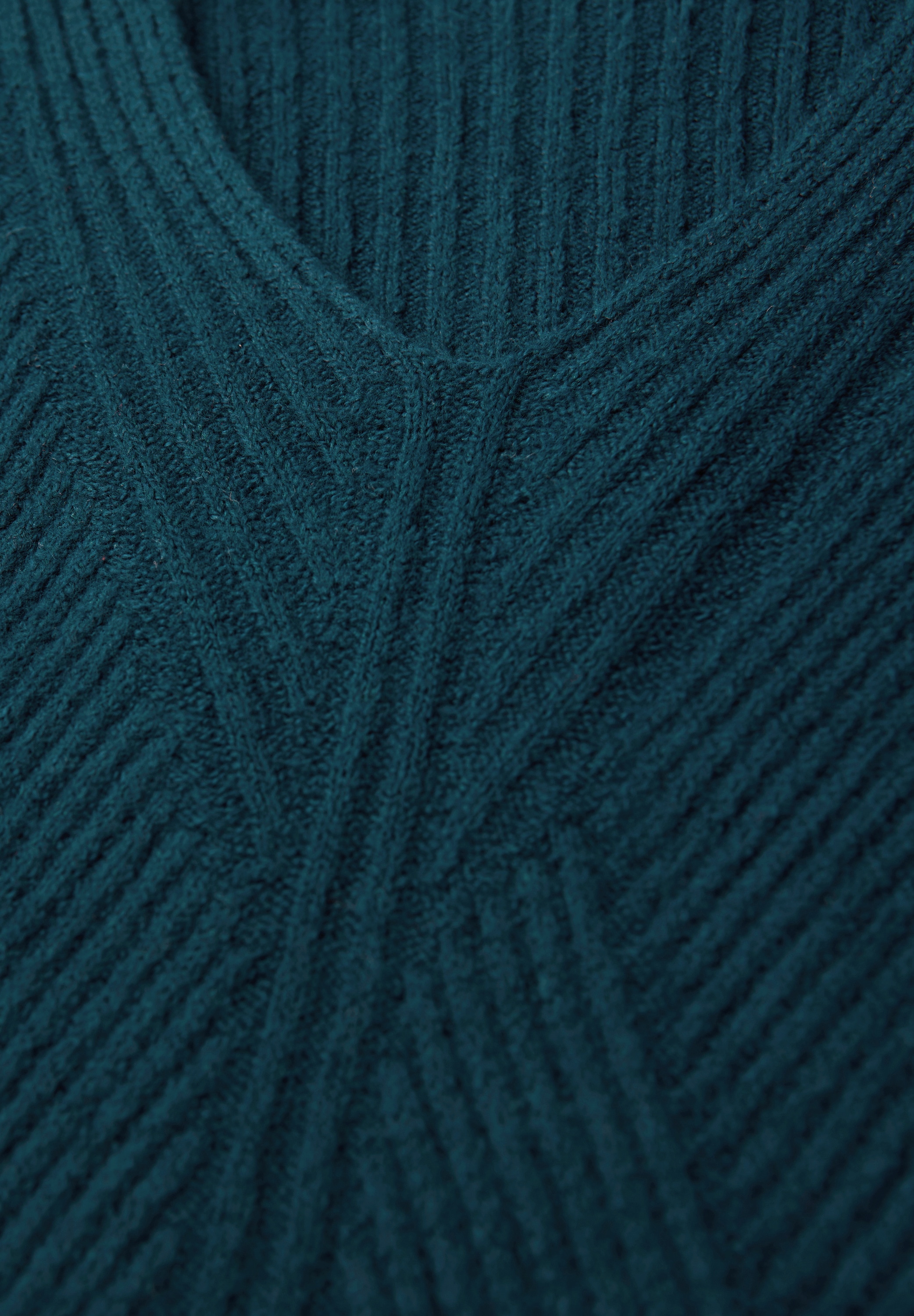 STREET ONE V-Ausschnitt-Pullover, in Unifarbe