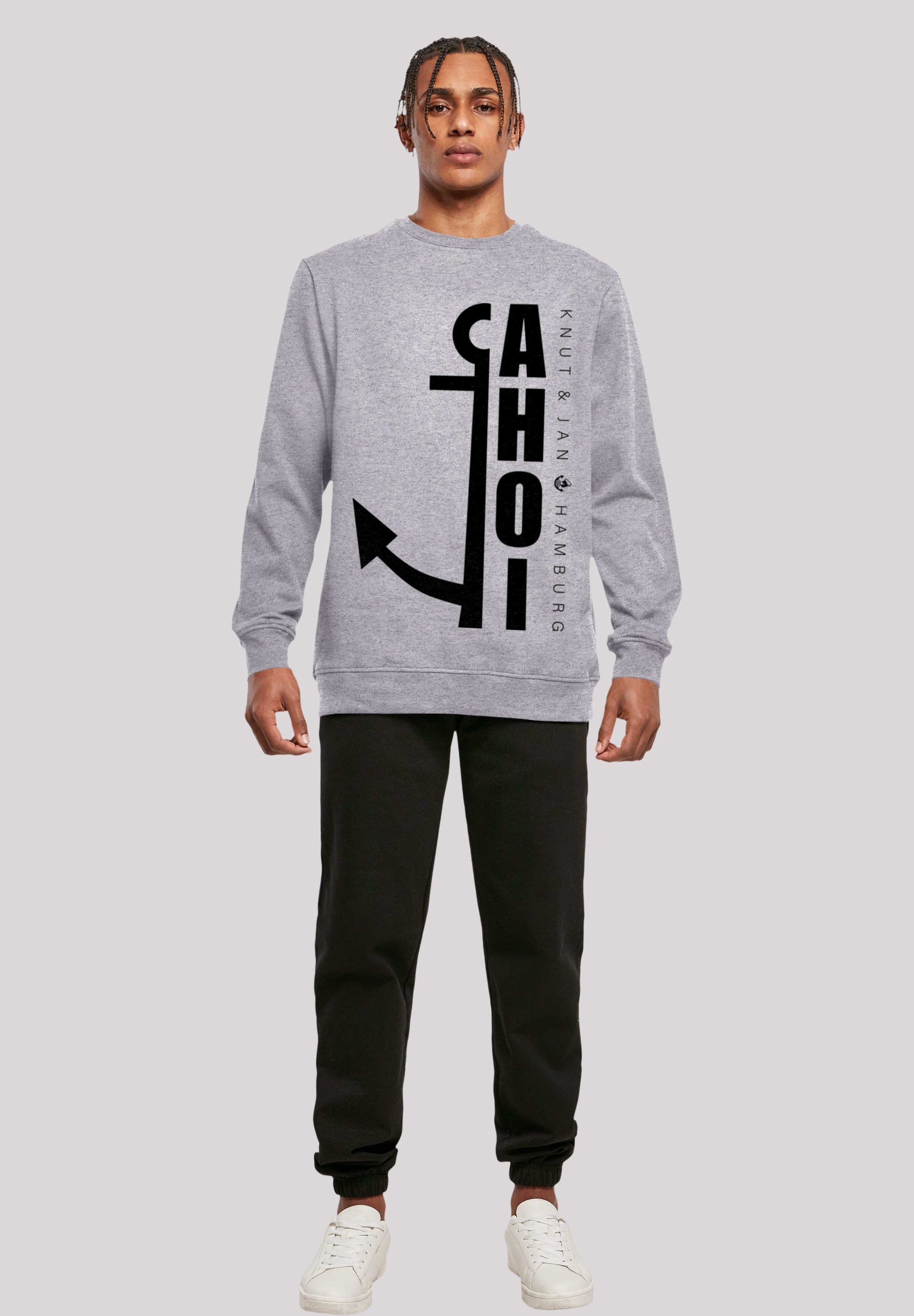 F4NT4STIC Kapuzenpullover »Ahoi Anker Knut & Jan Hamburg«, Print