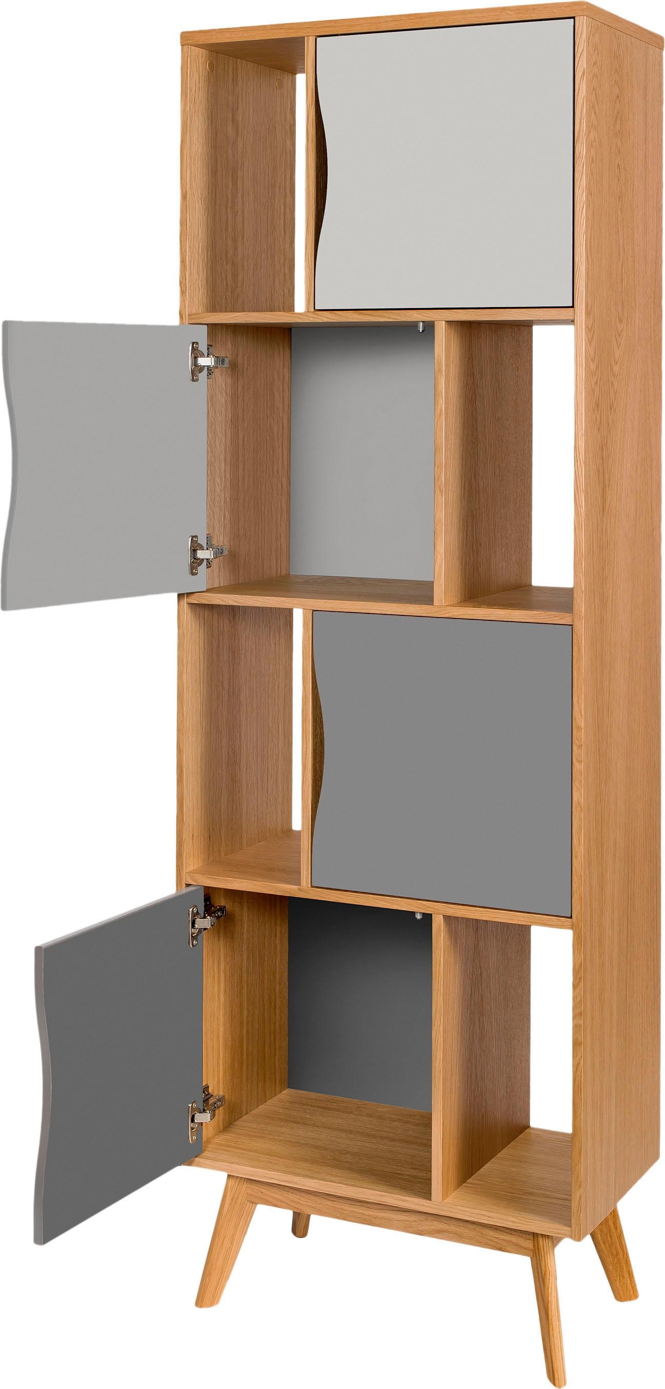 Woodman Bücherregal »Avon«, bestellen schlichtes cm, aus Design | Holzfurnier 191 Höhe BAUR Eiche, skandinavisches