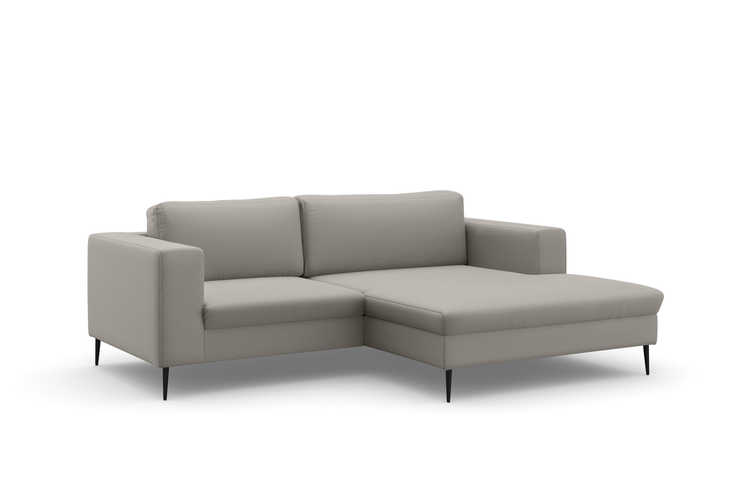 DOMO collection Ecksofa »Modica kompakt und elegant, Breite 244, L-Form«, moderne Optik mit extrabreiter Recamiere, auch in Cord