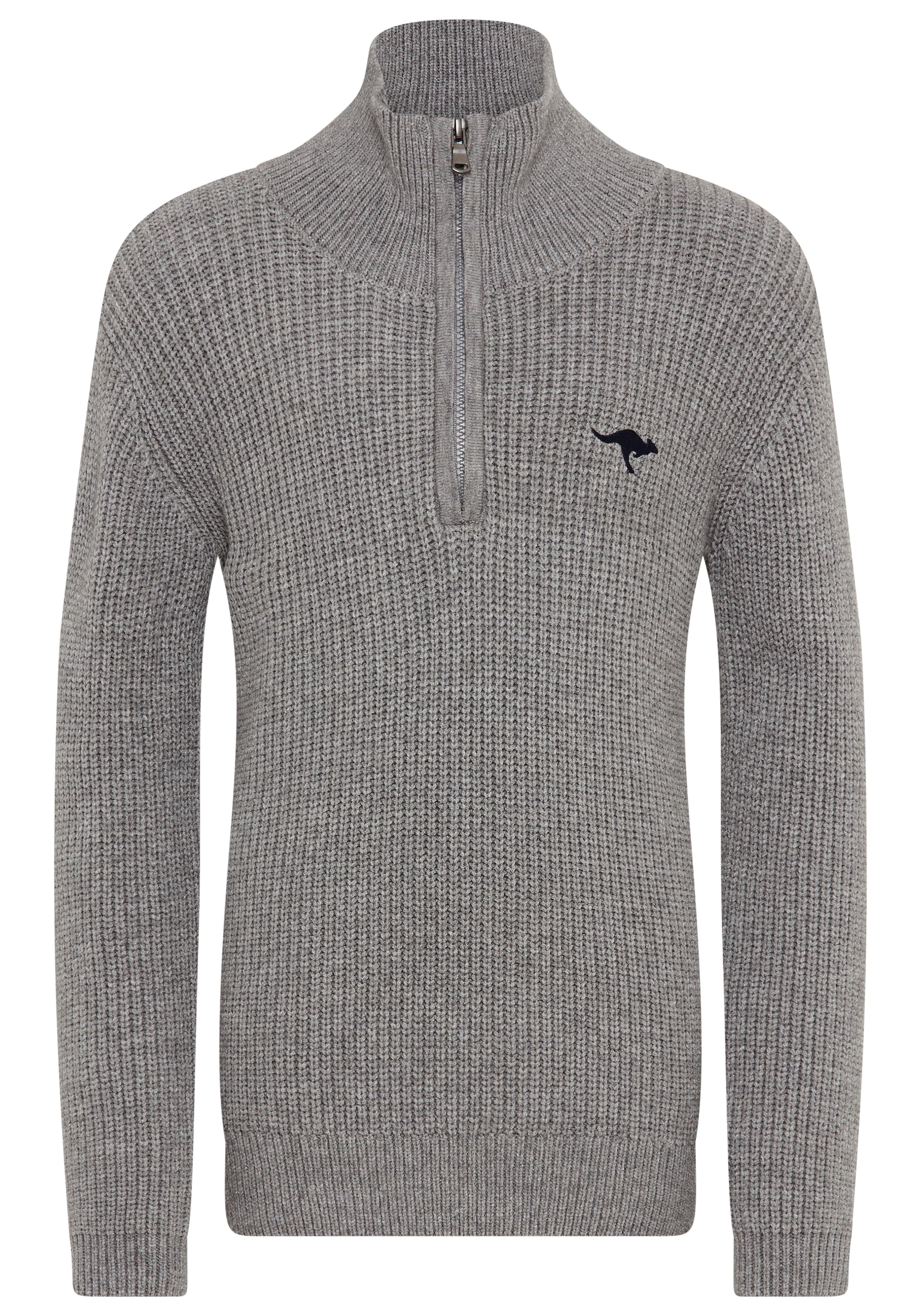 KangaROOS Strickpullover »Troyer, Pullover mit Zipper«, Troyer, warmer Pullover