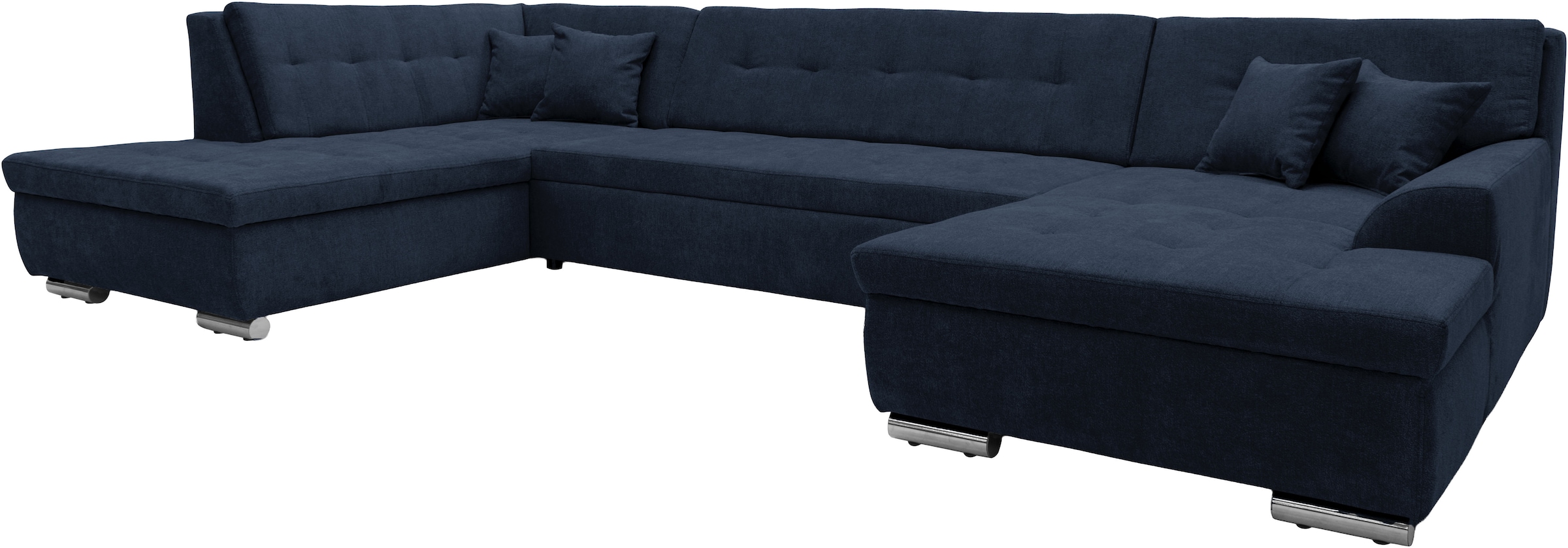 OTTO home Wohnlandschaft »Torrnby 360 x 201 cm, mit Steppungen, modern & stabil« U-Form, aus pflegeleichtem, weichem Luxus-Microfaser