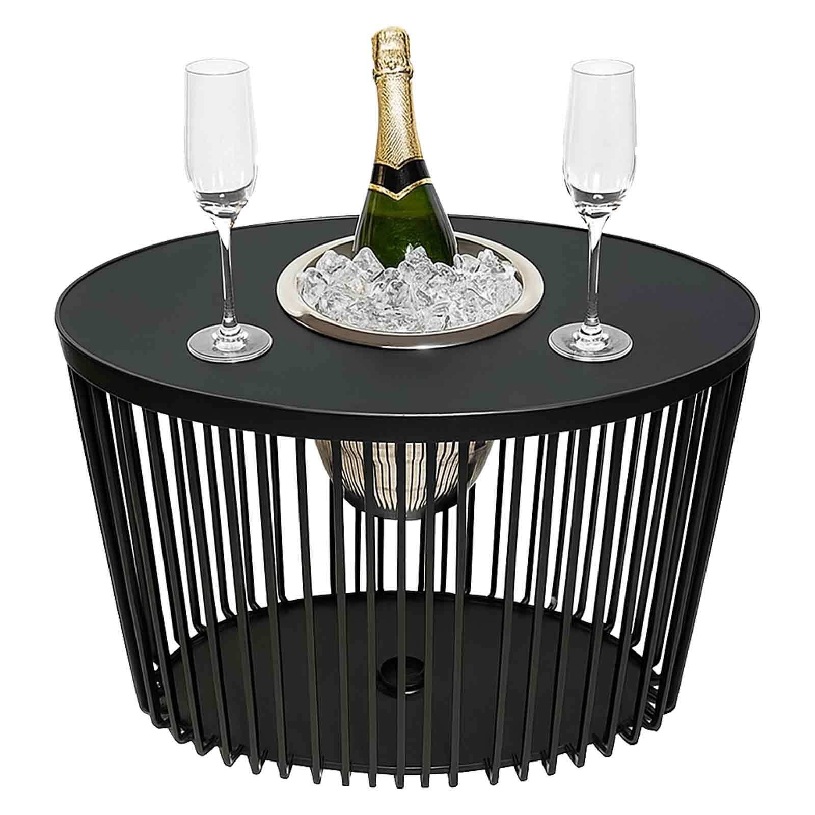 COOTAB Cooler Table Beistelltisch "3-in-1 Loungetisch mit Edelstahl-Kühler günstig online kaufen