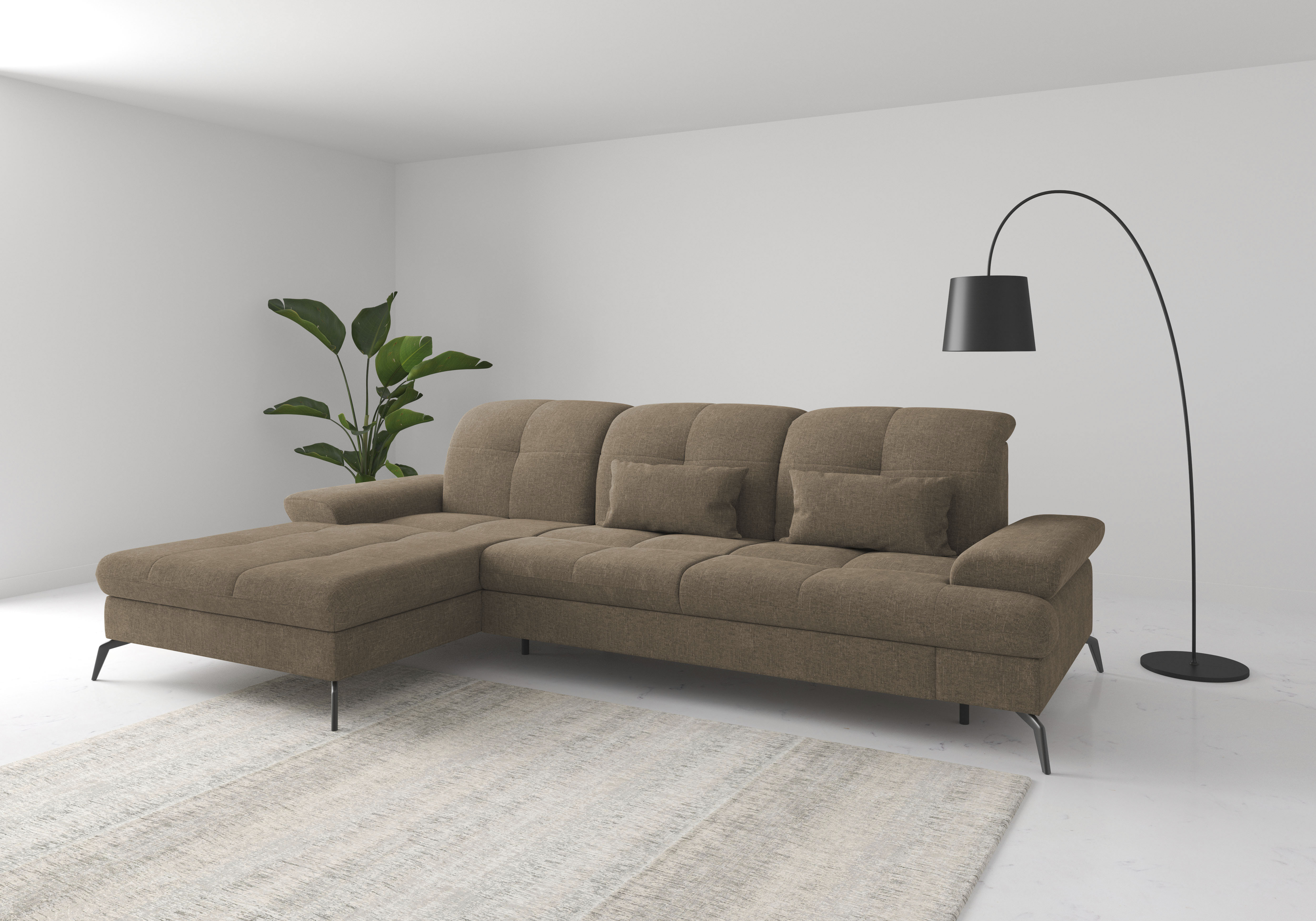 sit&more Ecksofa "Amica, L-Form, inkl. Sitztiefenverstellung & Armteilverstellung" wahlweise mit Schlaffunktion, Bettkasten und Kopfteilverstellung