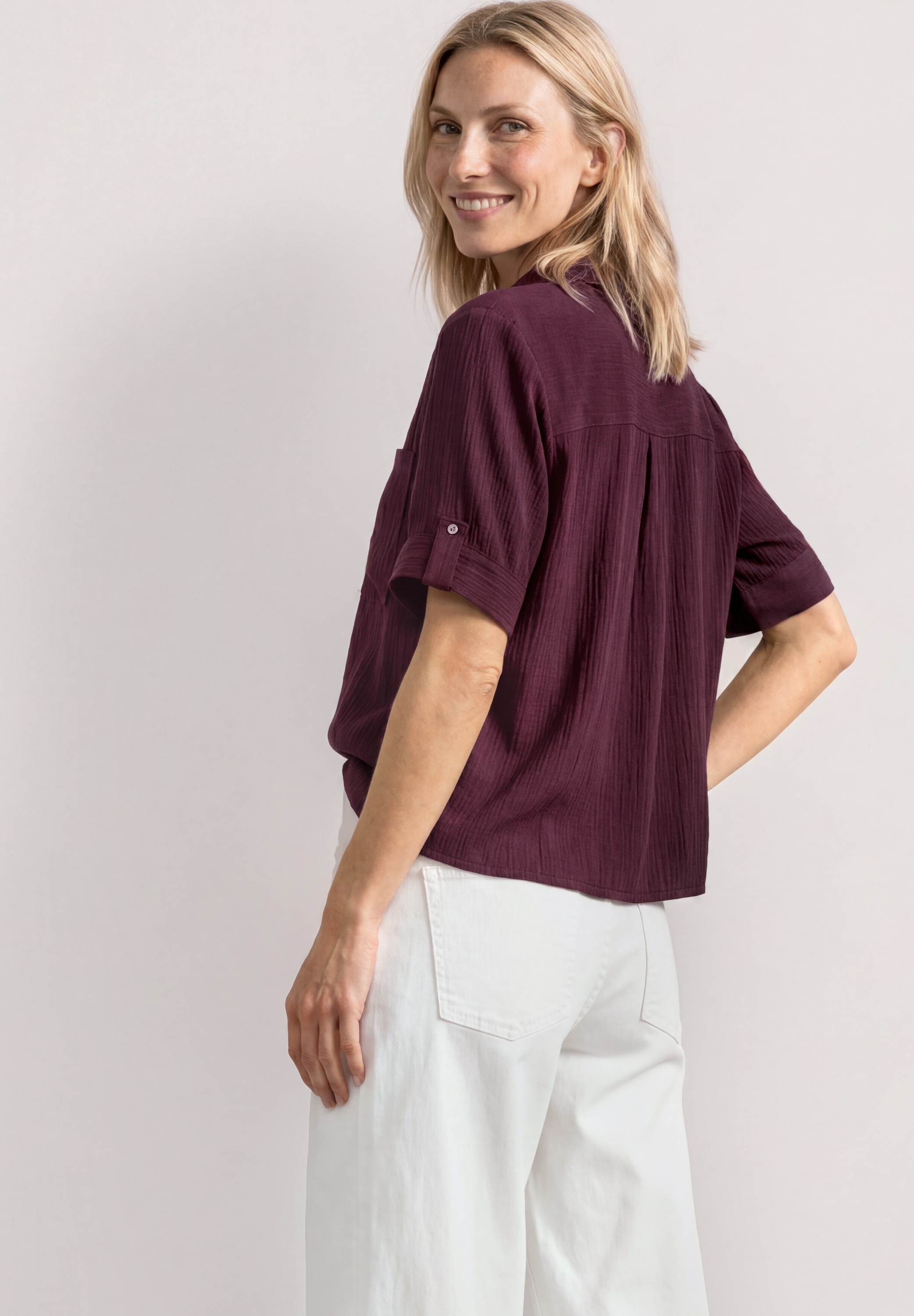 STREET ONE Hemdbluse mit Turn-Up Funktion
