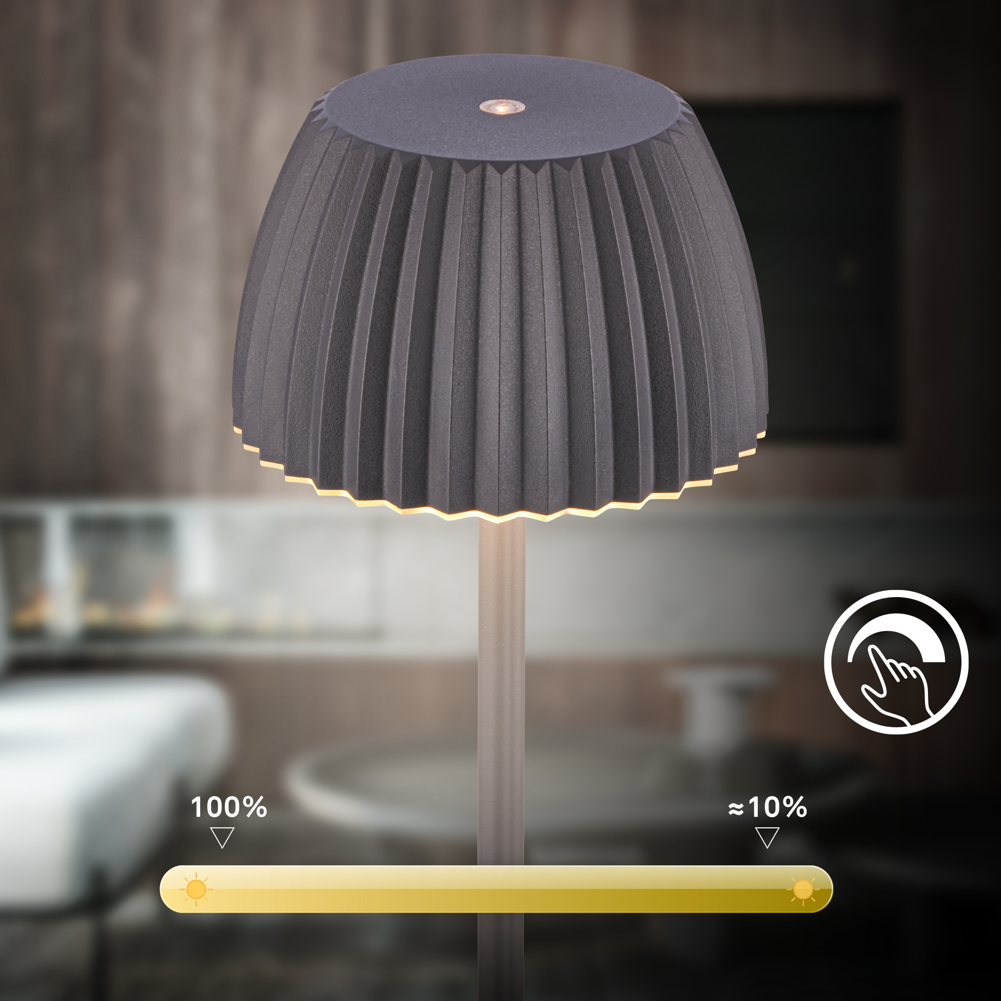 Briloner Leuchten LED Stehlampe »Akku LED Stehleuchte, anthrazit«