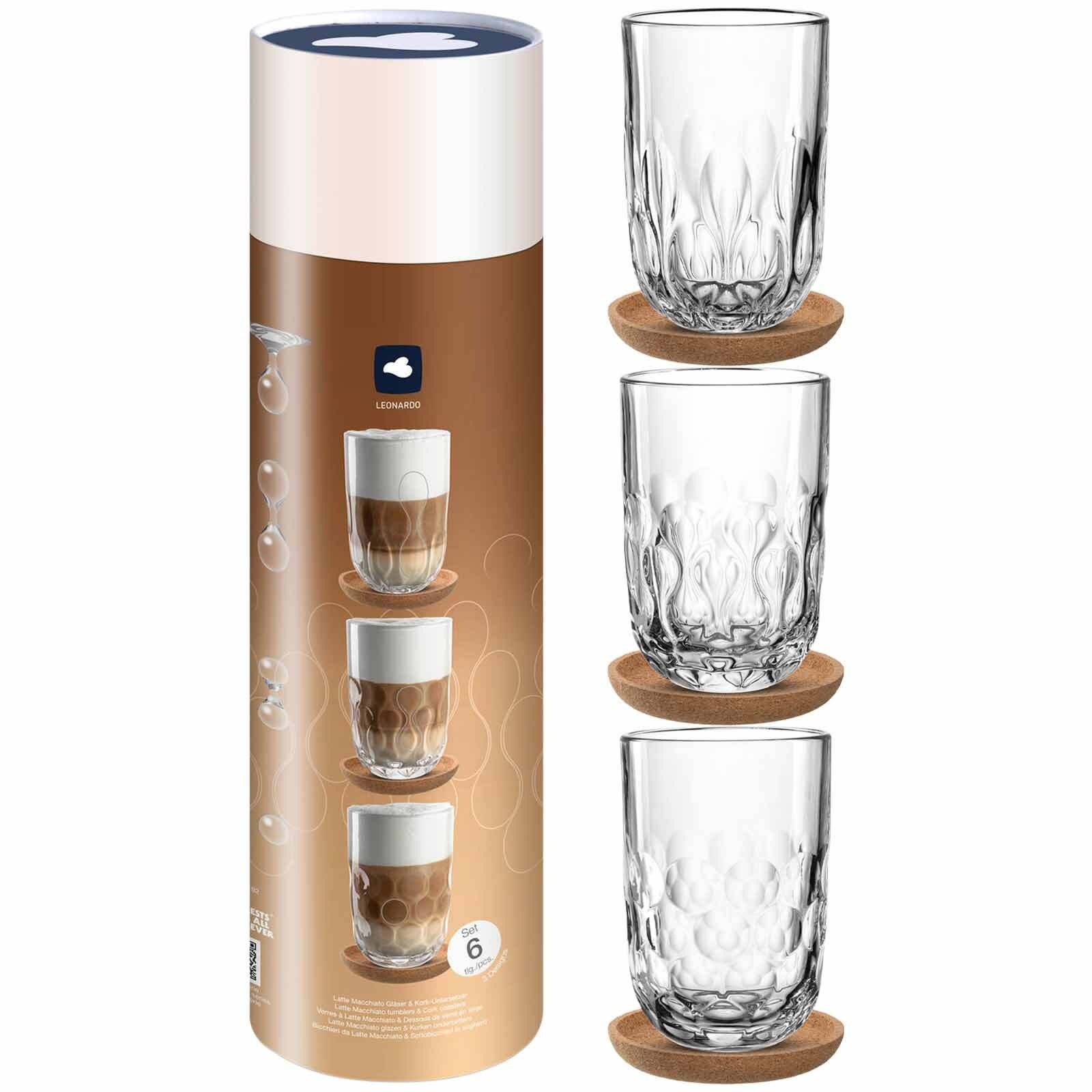 LEONARDO Latte-Macchiato-Glas "Latte Macchiato-Set mit Untersetzer Gocce 39 günstig online kaufen