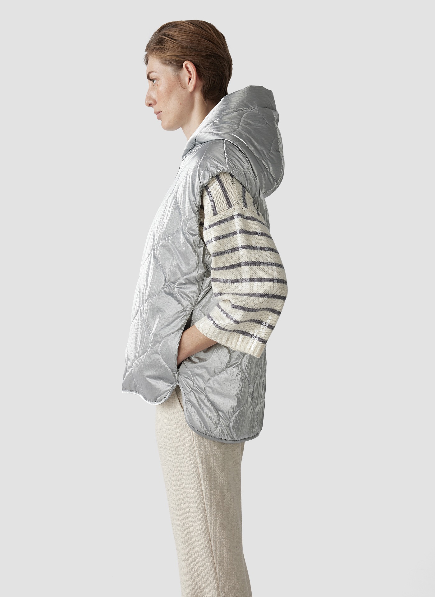 LeComte Steppweste »LeComte Steppweste in glänzendem Design mit Kapuze«