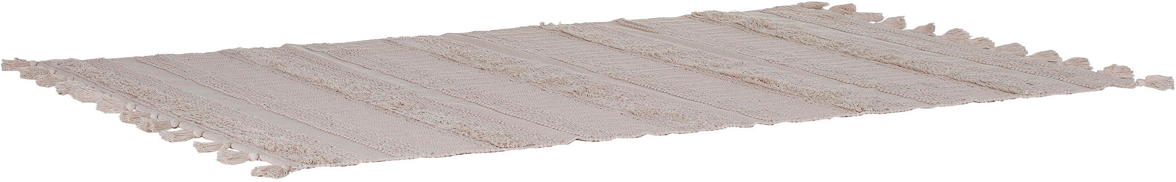 Hochflor-Teppich GUTMANN FACTORY "Puffy 67716", beige, B:160cm H:60mm L:230cm, Baumwolle, Teppiche 2
