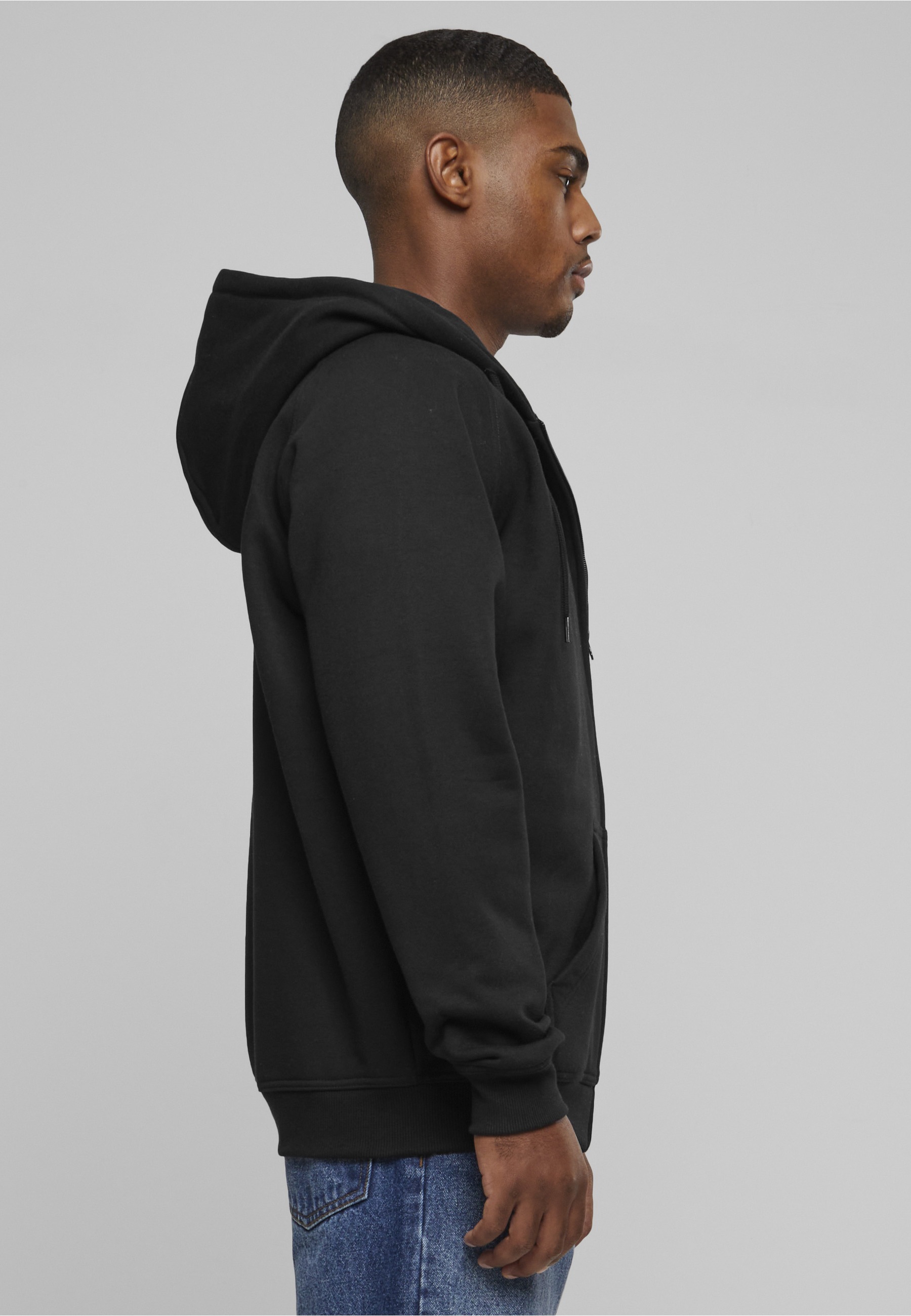 URBAN CLASSICS Kapuzenfleecejacke »Urban Classics Herren Zip Hoody« 1 Stk. tlg. mit Kapuze