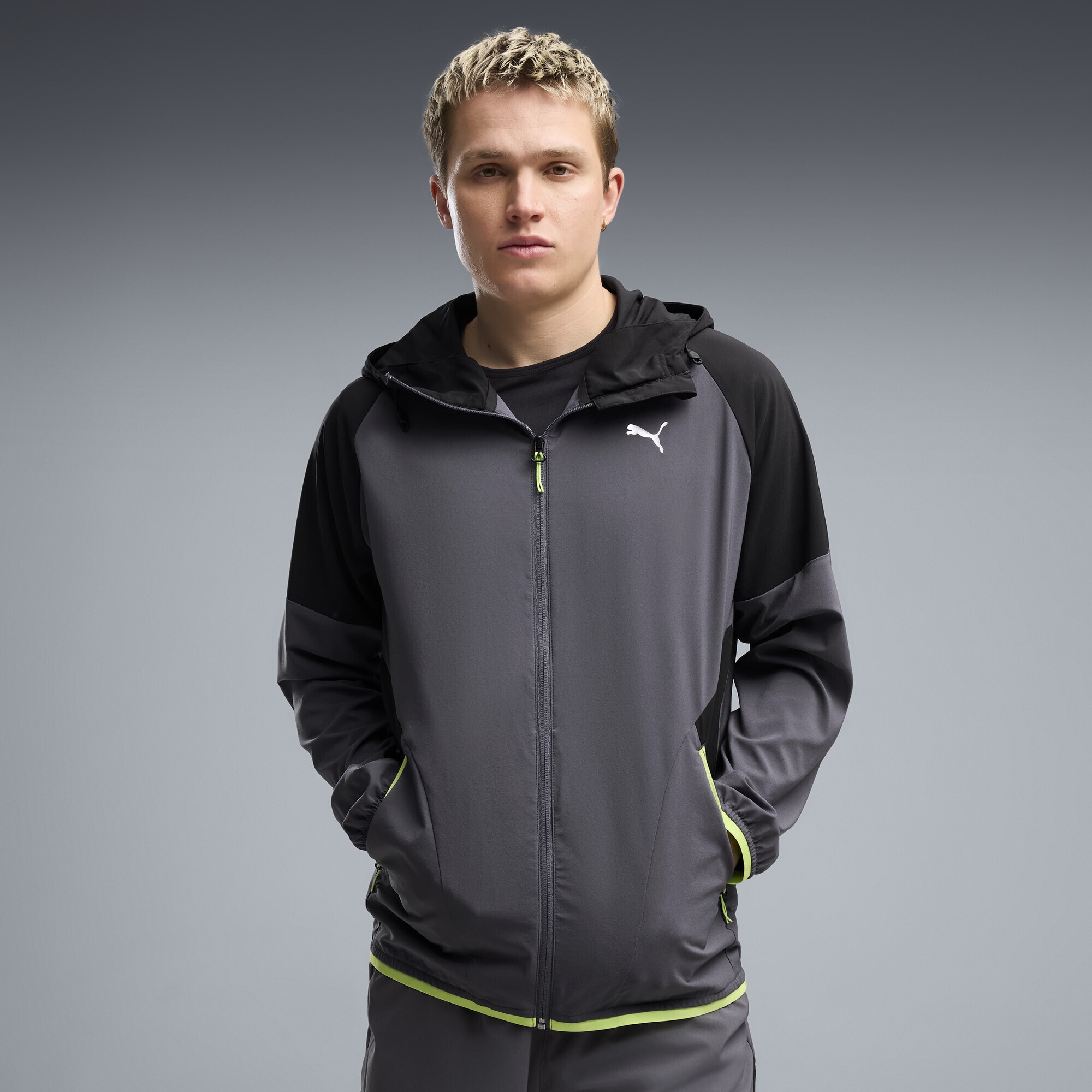 PUMA Trainingsjacke »PWRTRAIN Stretch Gewebte Jacke mit Reißverschluss Herren«