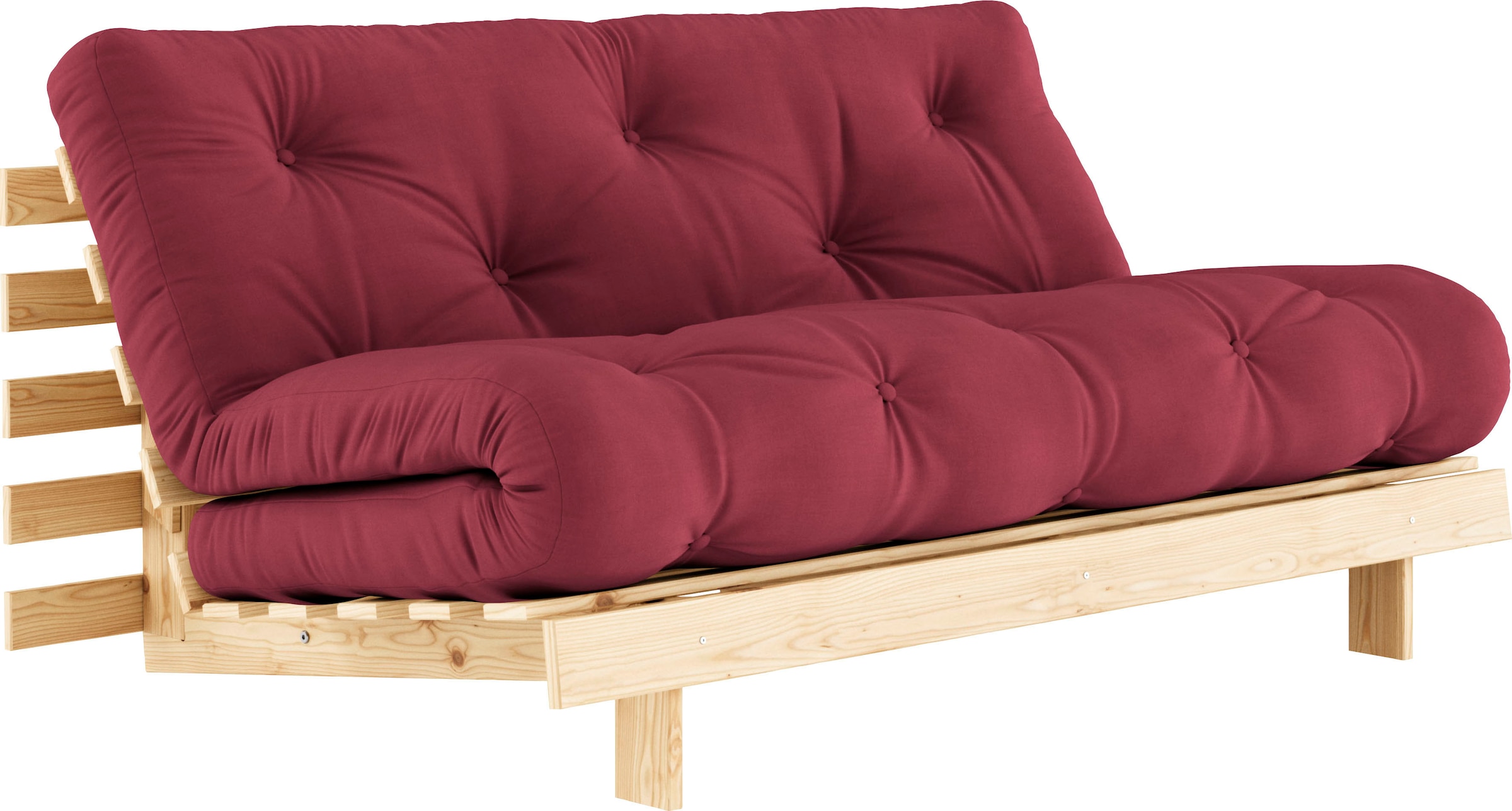 Karup Design Schlafsofa »Roots 160«, (2 St.), Mit Holzstruktur, inkl. Futonmatratze, Liegefläche 160x200 cm