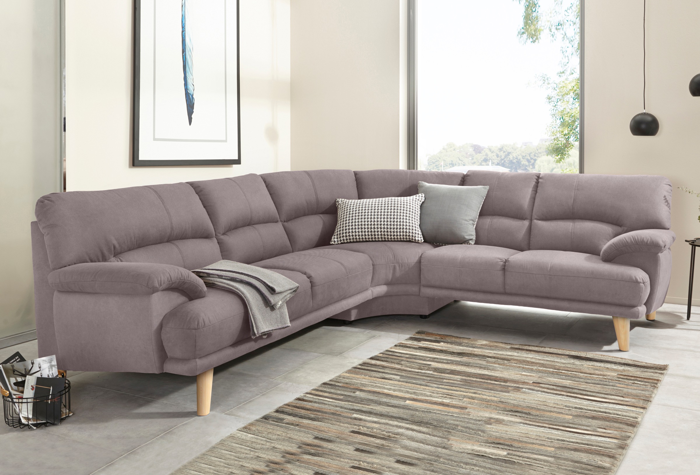 TRENDMANUFAKTUR Polsterecke "Cecilia, italienisches Designsprache, modern u günstig online kaufen