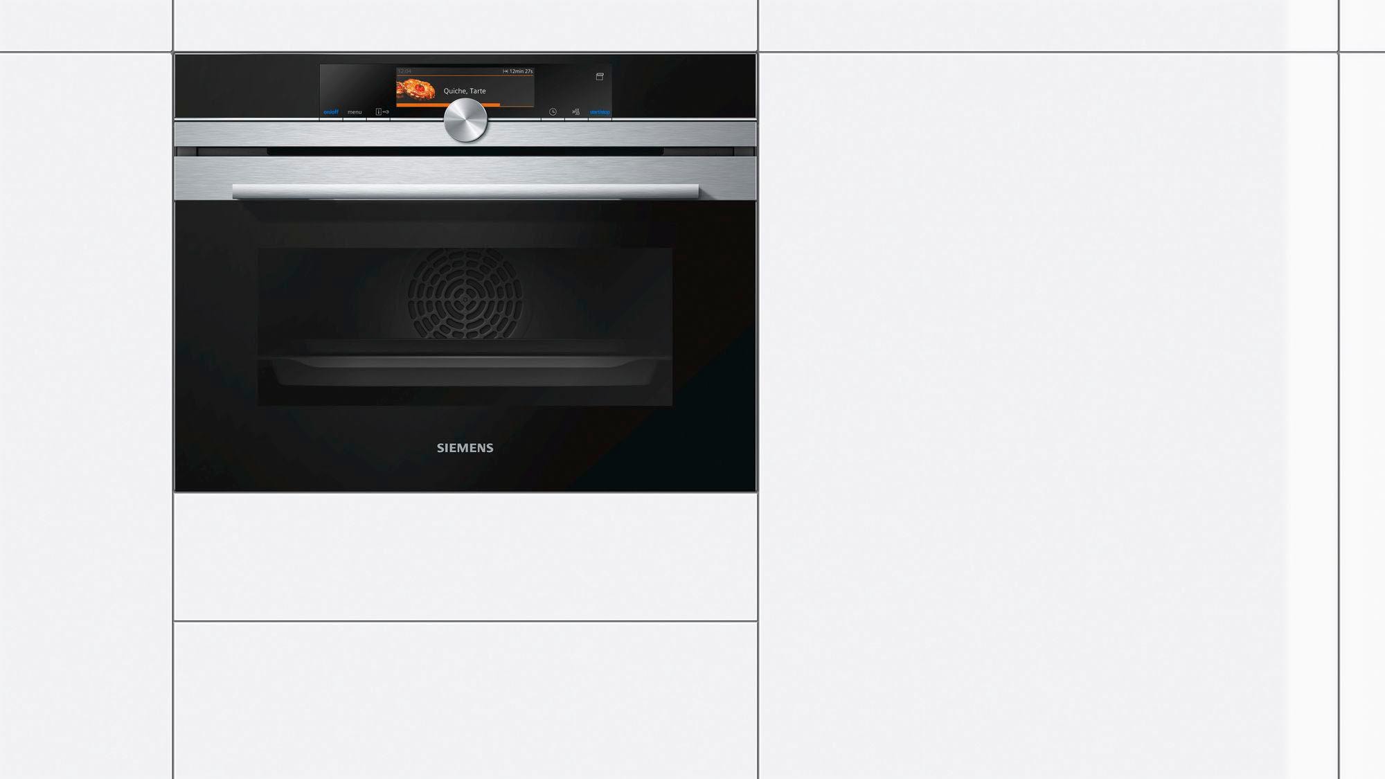 SIEMENS Dampfbackofen iQ700 »CS658GRS7«, mit 1-fach-Teleskopauszug, ecoClean Plus