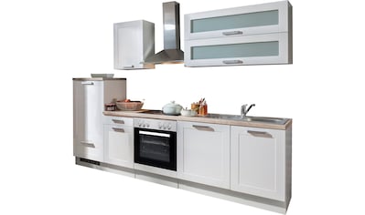 Menke Küchen Küchenzeile »White Premium Landhaus«, Küchenzeile mit E-Geräten, Breite... kaufen