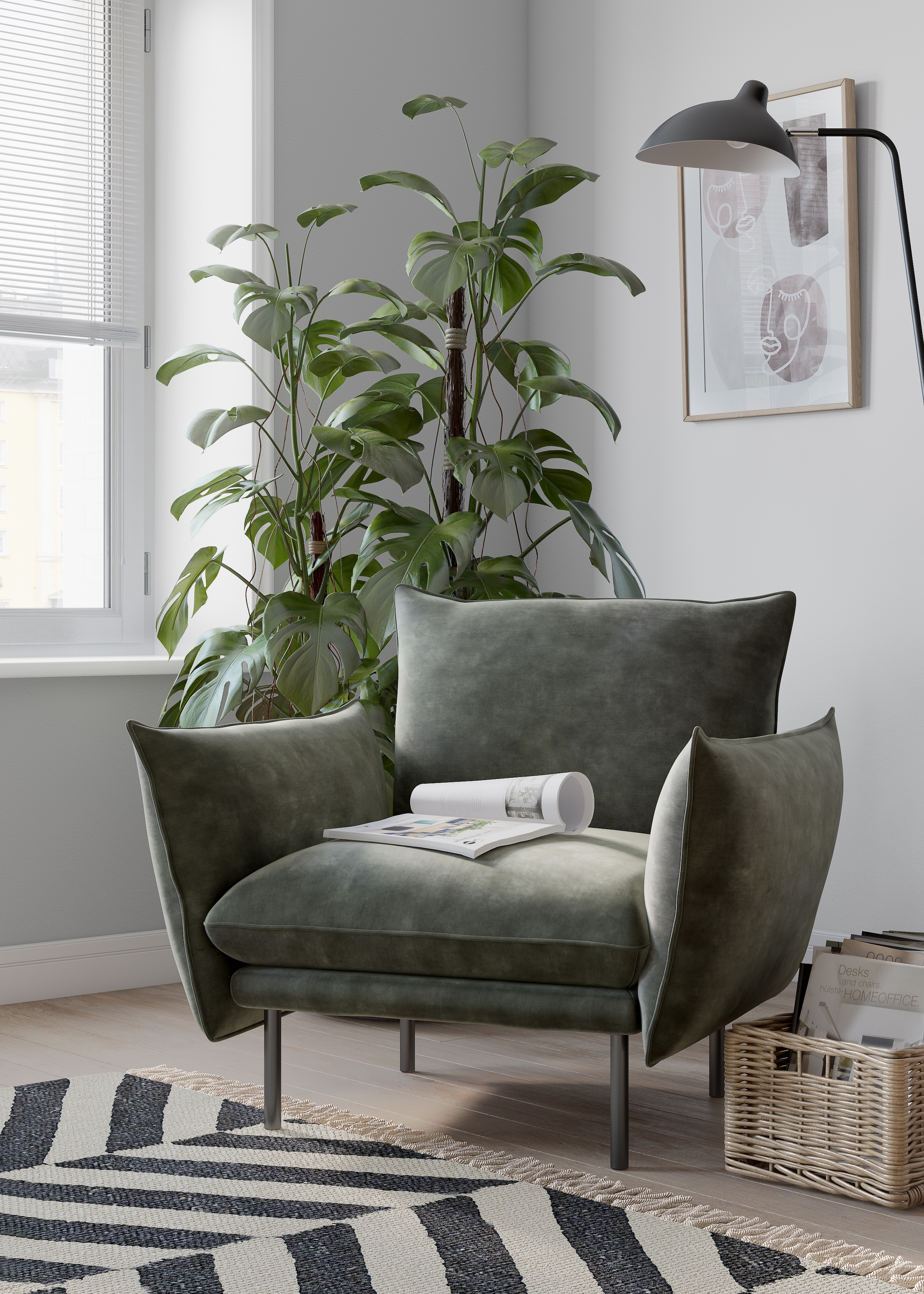 Home affaire Sessel "Stine Cocktailsessel" Besonderes Design durch Kissenop günstig online kaufen