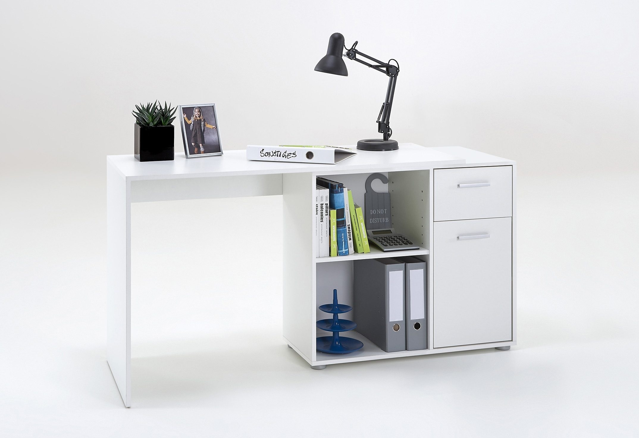 Bureau d'angle Lex - blanc Moderne - FMD