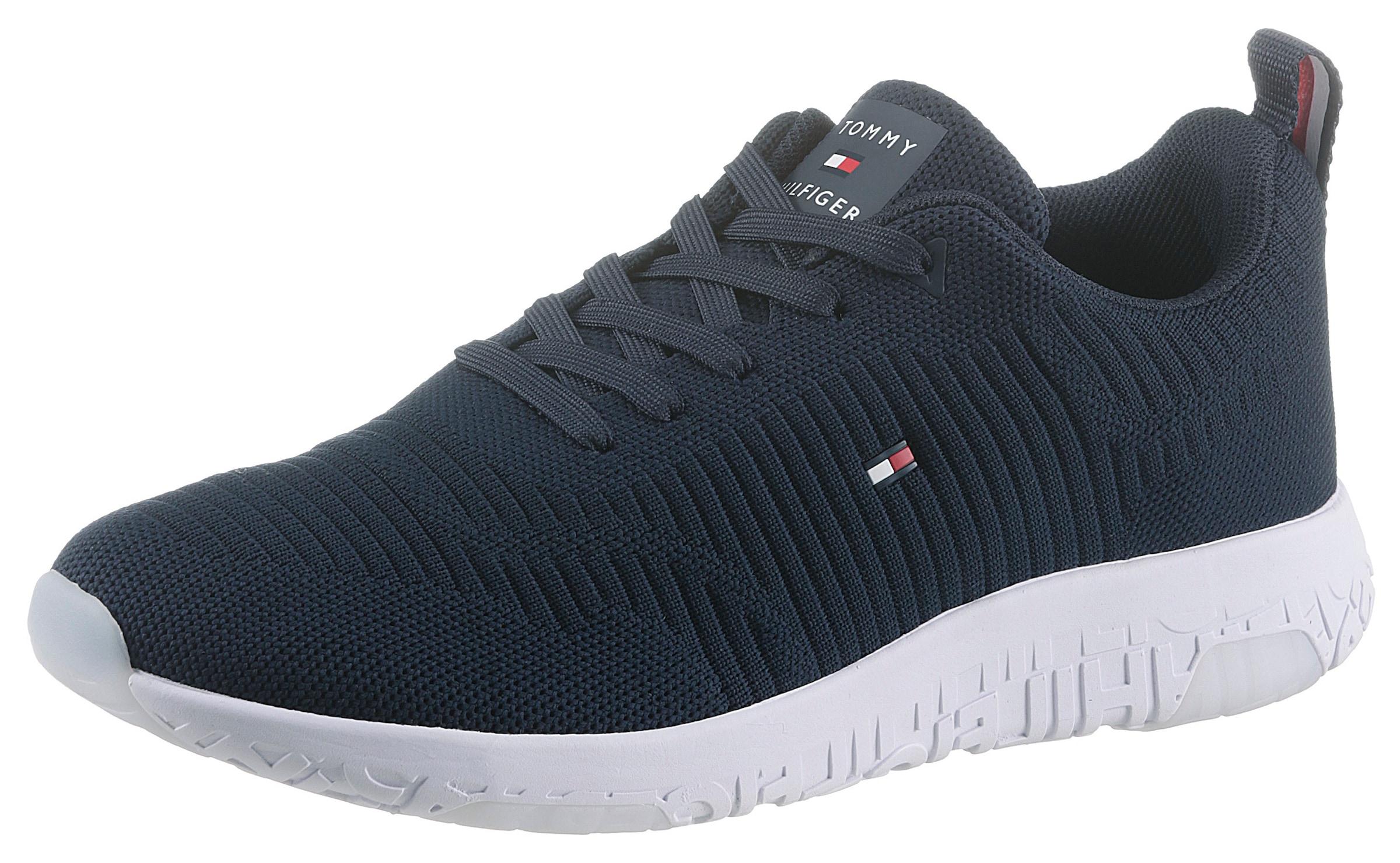 Tommy Hilfiger Sneaker "CORPORATE KNIT RIB RUNNER", Freizeitschuh, Halbschu günstig online kaufen