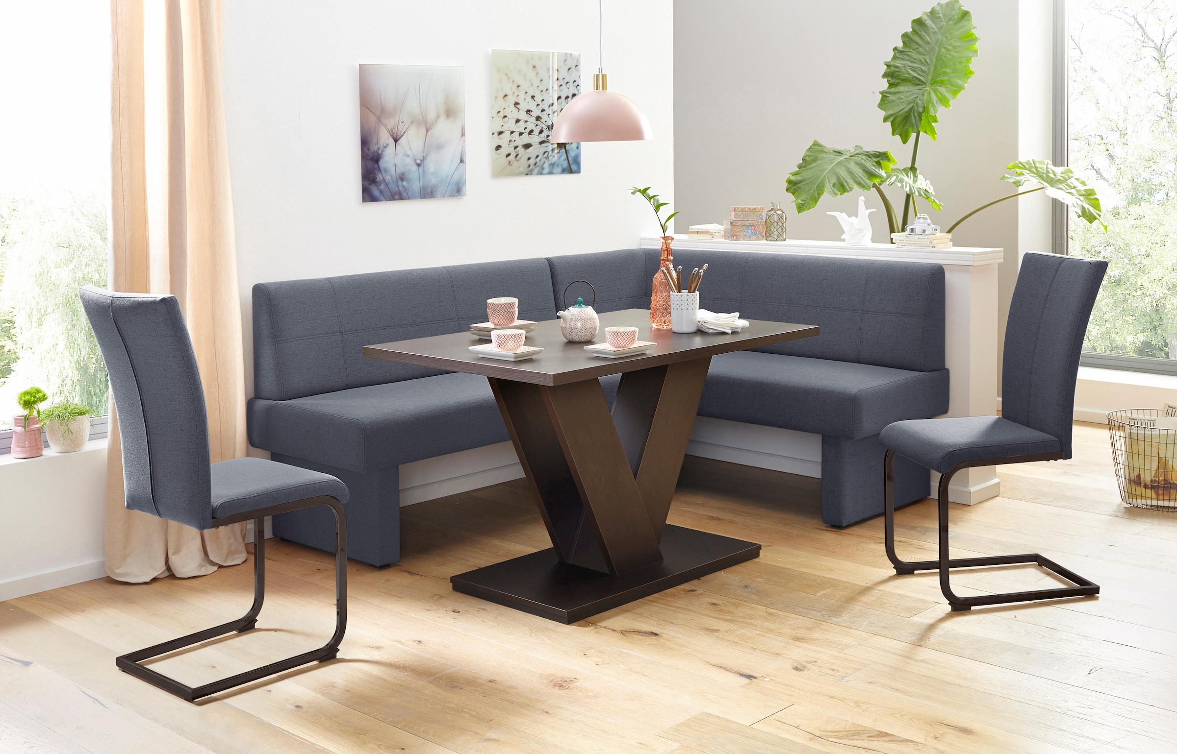 Home affaire Freischwinger "Nils" (Set) 2 Stk. Feinstruktur  Microfaser Stu günstig online kaufen
