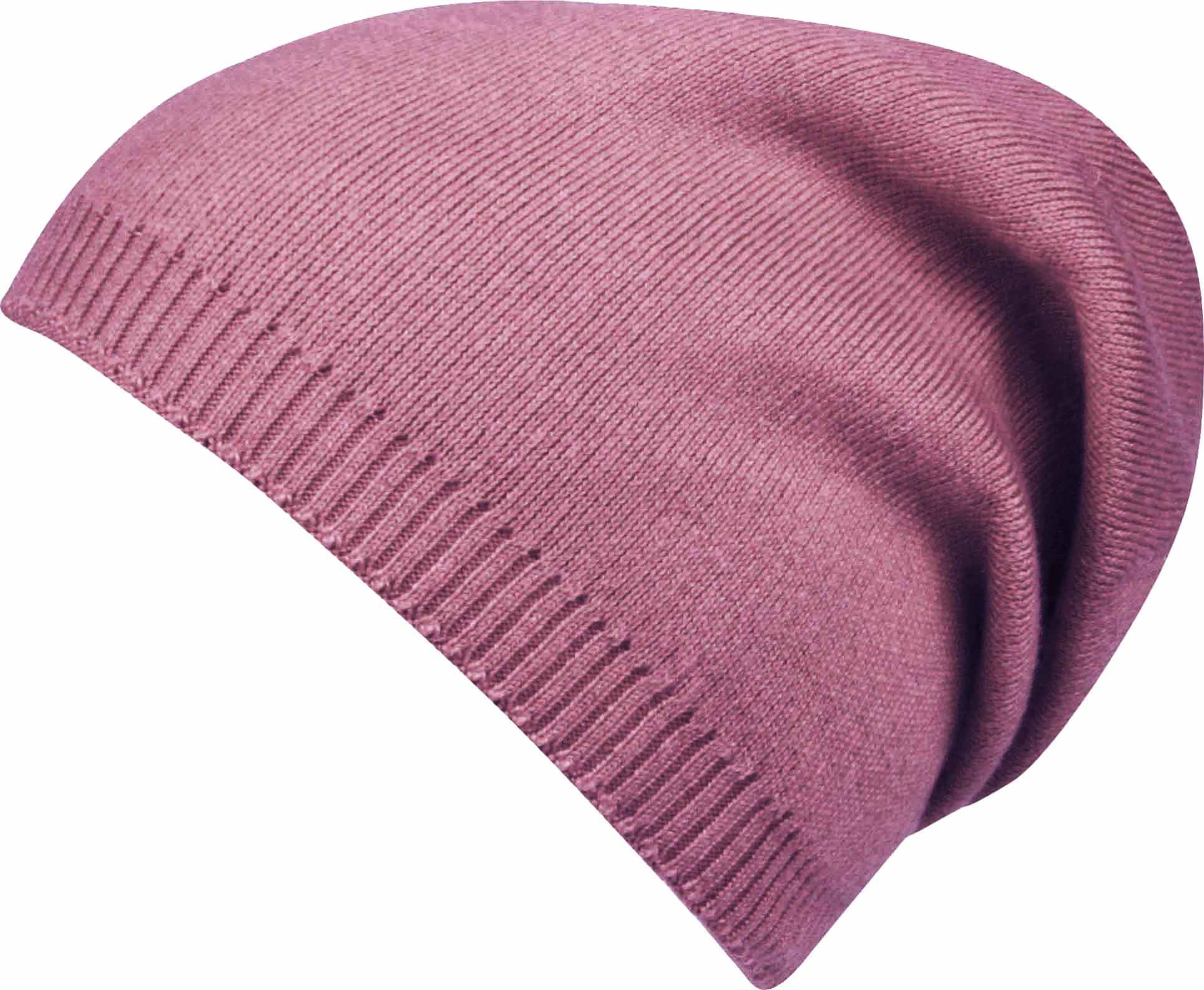 Beanie, mit feinem Rippenstrick