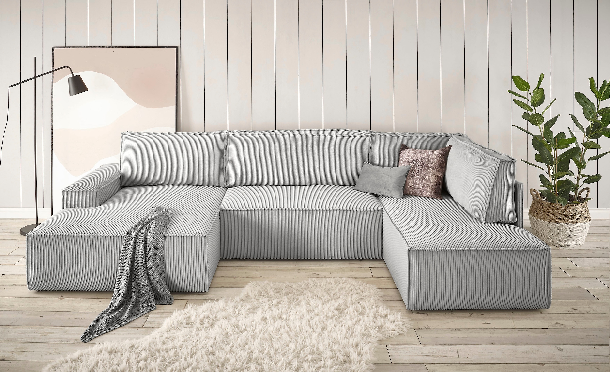 Home affaire Wohnlandschaft "SHERWOOD U-Form, 329 cm - OTTO. Verlässliche Q günstig online kaufen