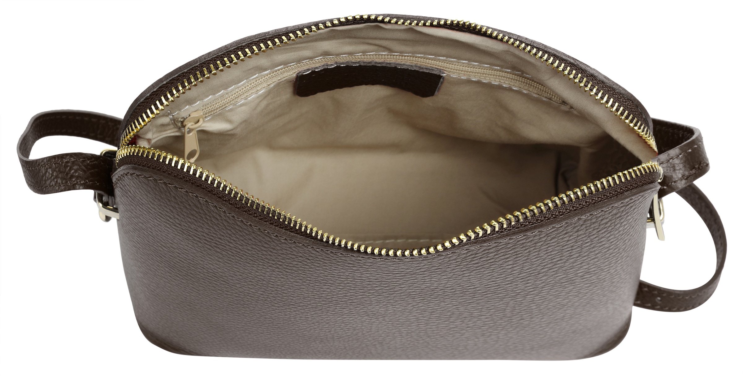 Cluty Umhängetasche, echt Leder, Made in Italy
