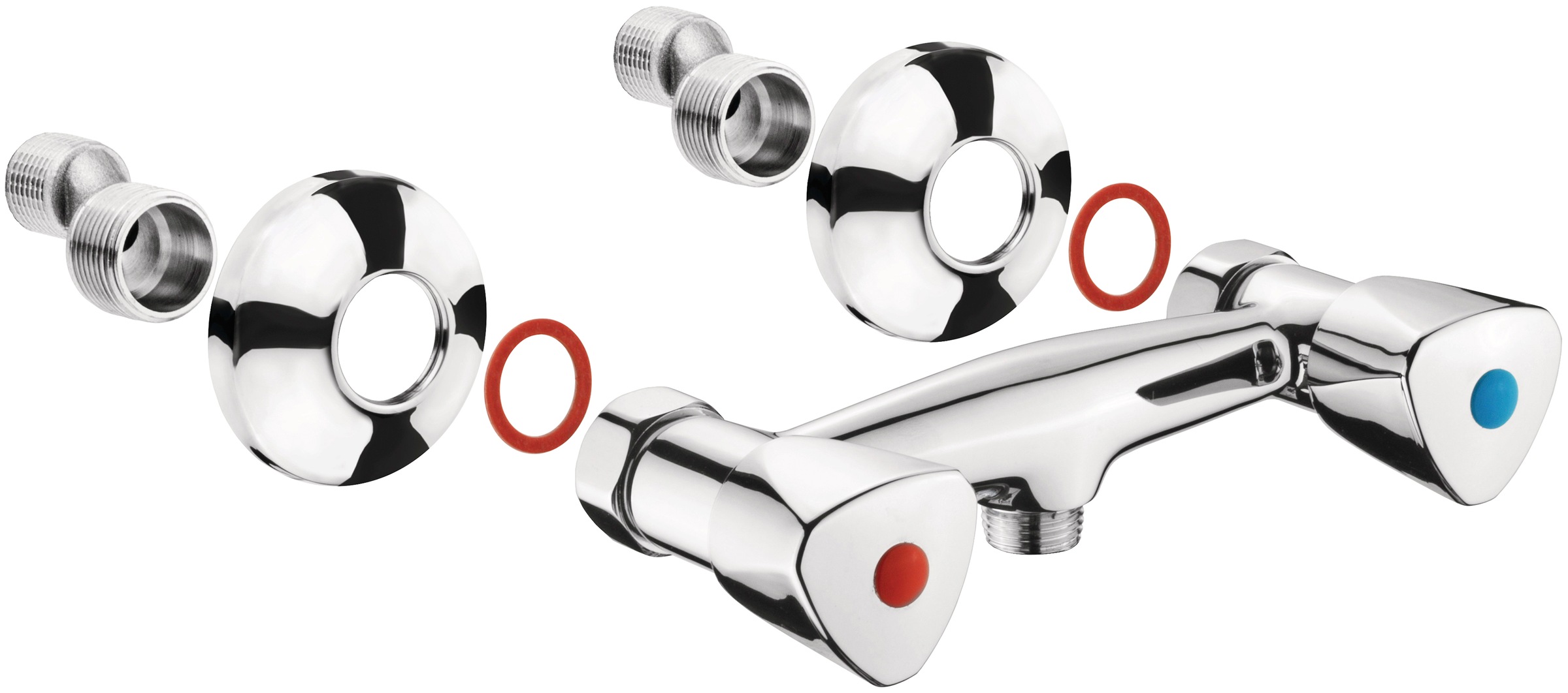 CORNAT Duscharmatur »"Lisa"  Hochwertiger Messingkörper - verchromt - 1/2 Zoll Brauseabgang«