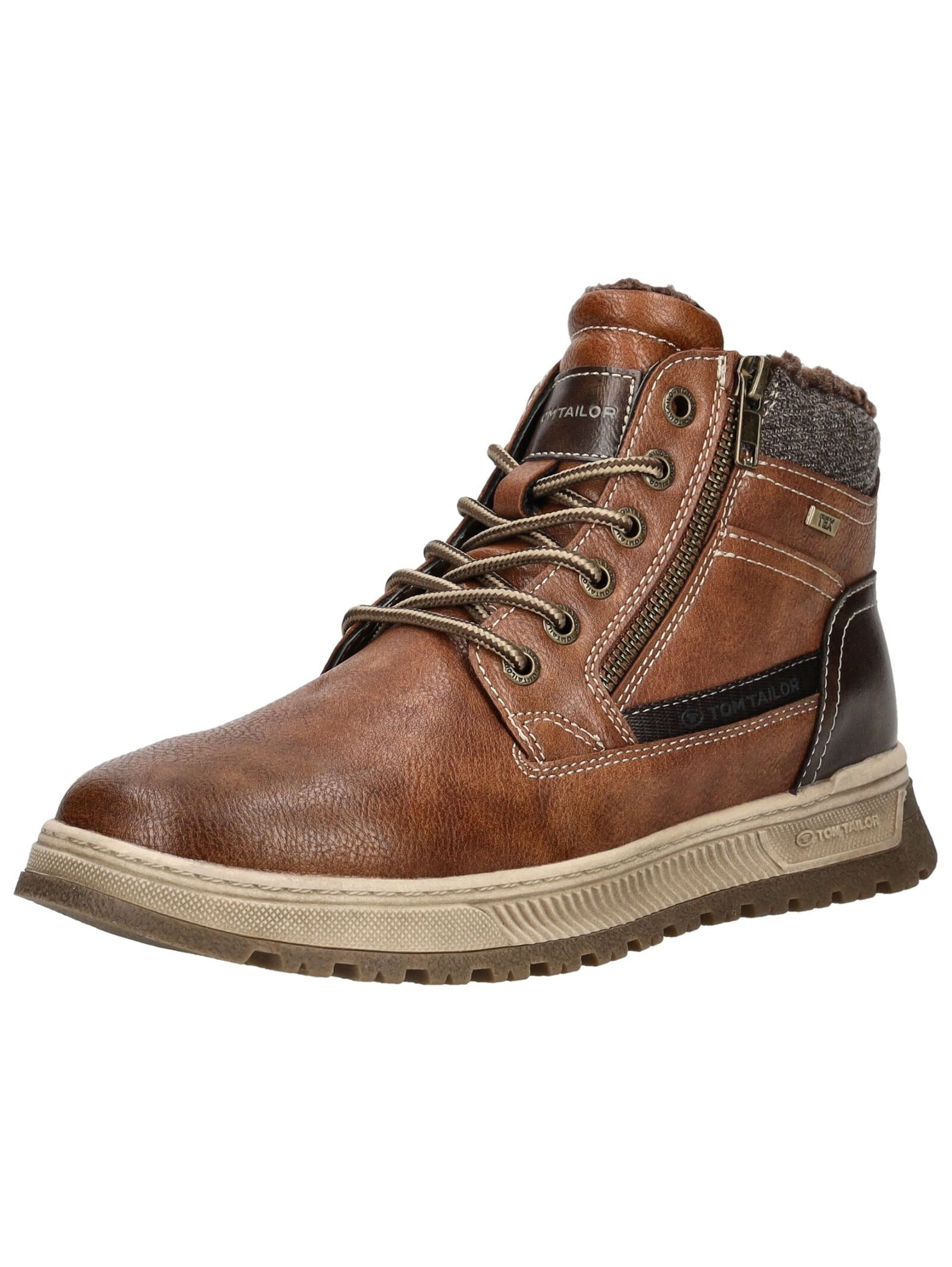 TOM TAILOR Schnürstiefelette "Tom Tailor Stiefelette Lederimitat" günstig online kaufen