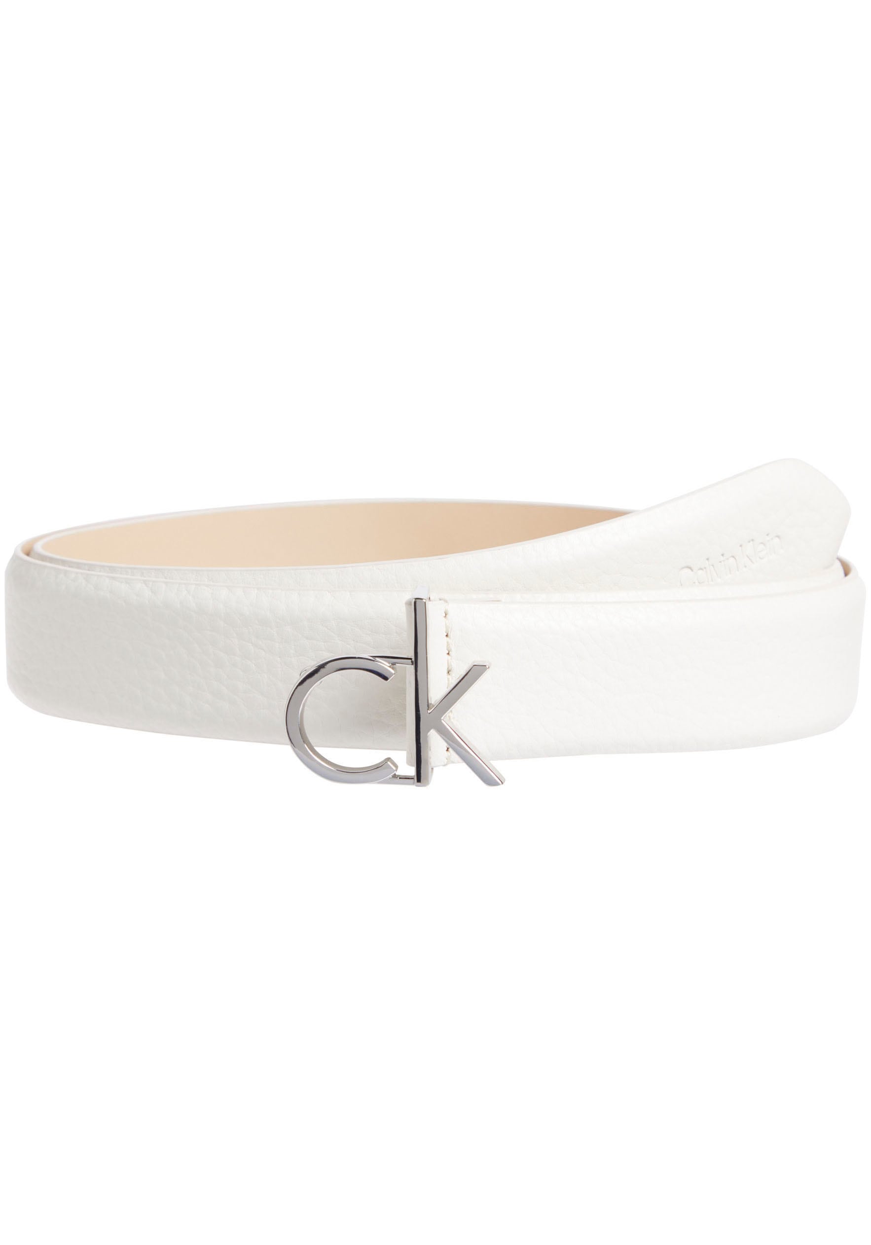 Calvin Klein Ledergürtel »CK LOGO BUCKLE BELT 3.0_PBL«, mit Logoprägung als Schließe