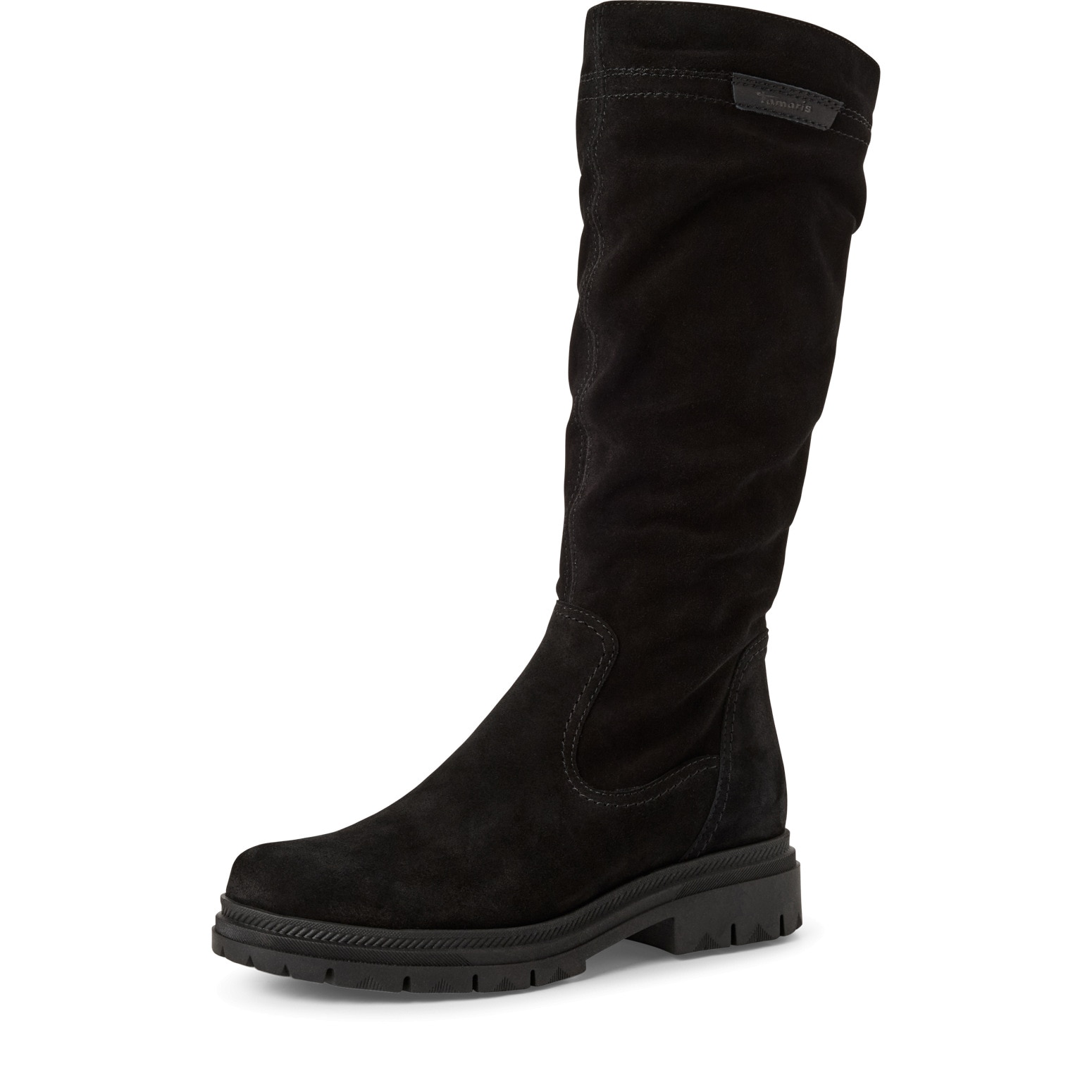 Tamaris Stiefel, Blockabsatz, Langschaftstiefel mit slouchy Falten am Schaf günstig online kaufen