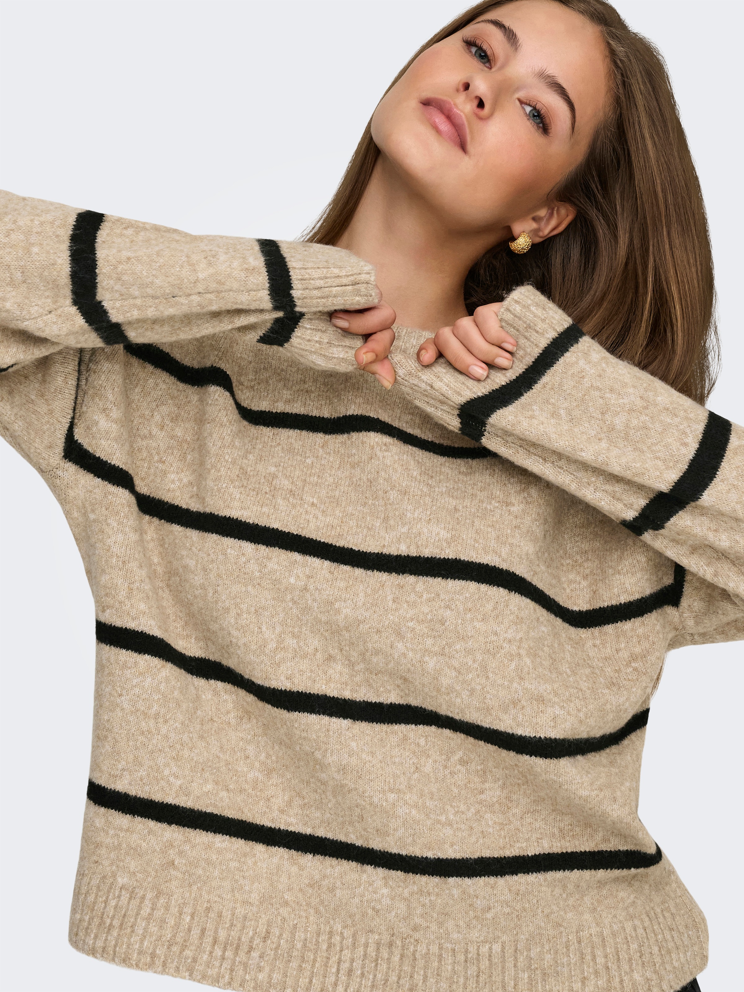 Thumbnail - ONLY Strickpullover "ONLOXFORD LIFE LS STRIPE O-NECK KNT"