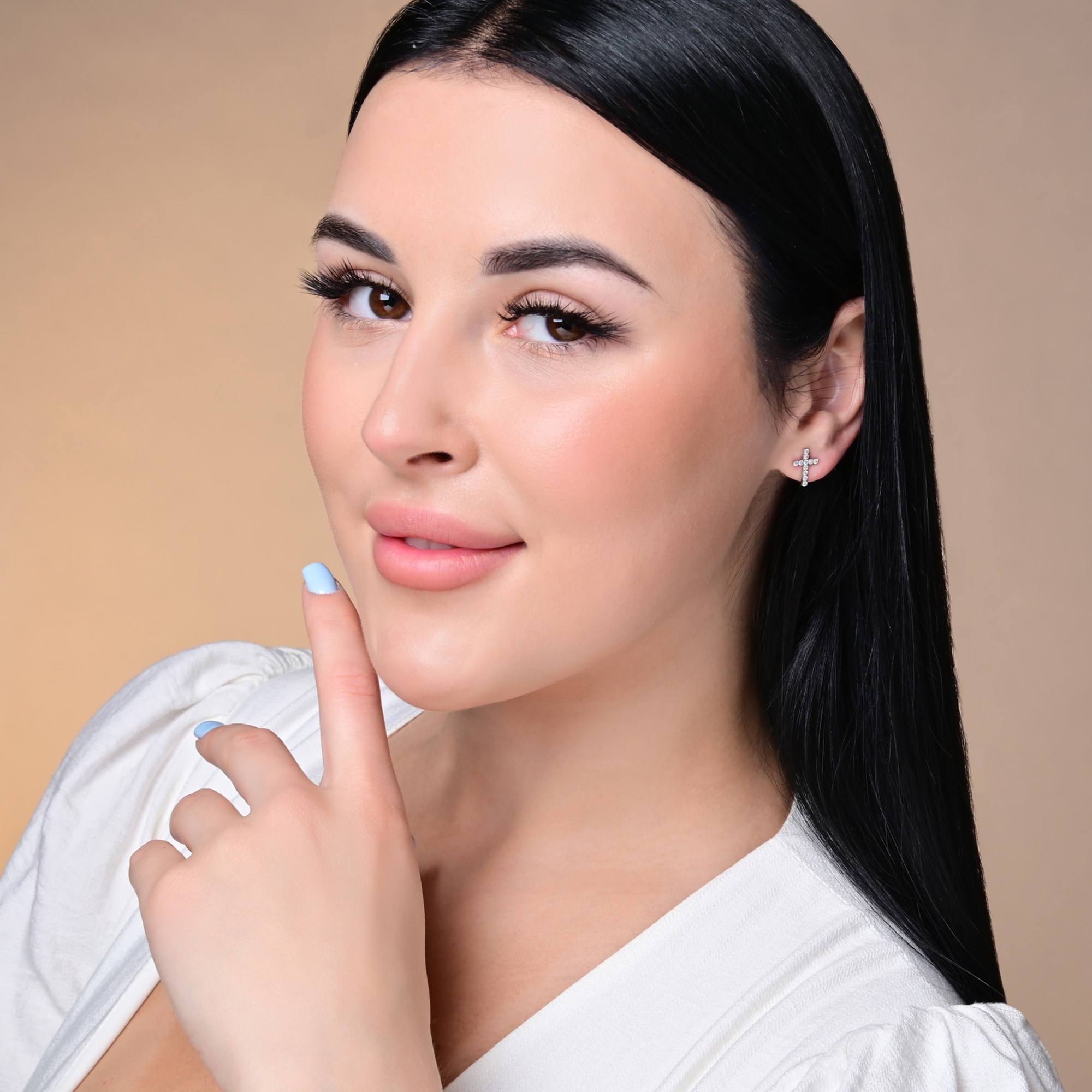 Adelia´s Paar Ohrhänger »Damen Ohrringe – Ohrstecker aus Edelstahl mit Strass Steinchen« Perfekt als Geschenk für besondere Menschen