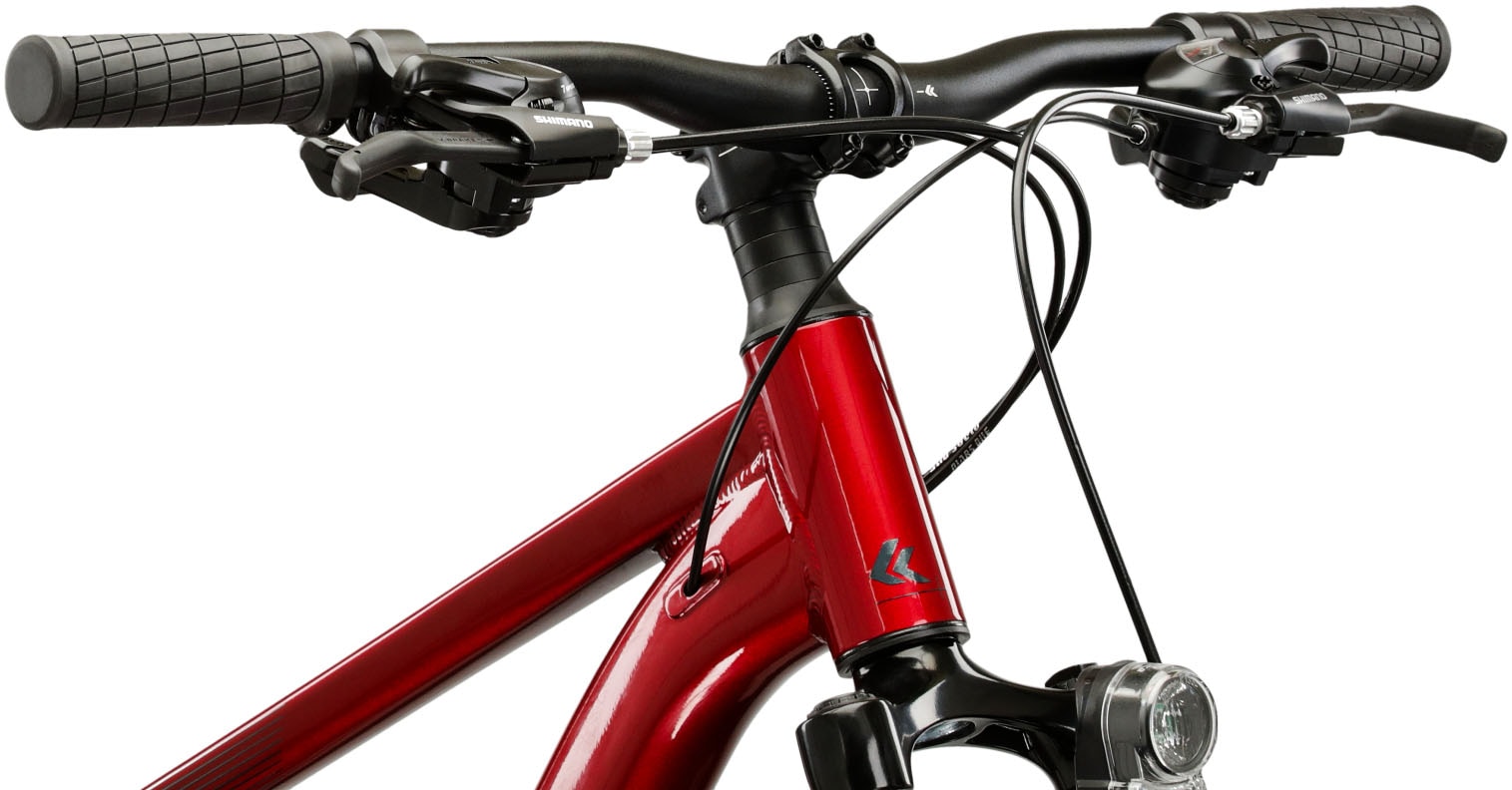 Kross Mountainbike »Hardtail 27,5" Hexagon X200 rot 21 Gänge mit Beleuchtung 2026« 21 Gang Shimano ALTUS M310 Schaltwerk Kettenschaltung Rahmen aus Aluminium Performance
