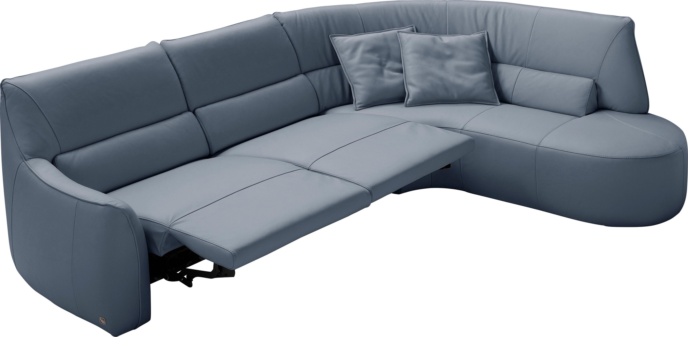 Thumbnail - Egoitaliano Ecksofa "Puffy, extravagant & edel, Retro Designsofa, hoher Sitzkomfort, L-Form", mit Ottomane, wahlweise mi...