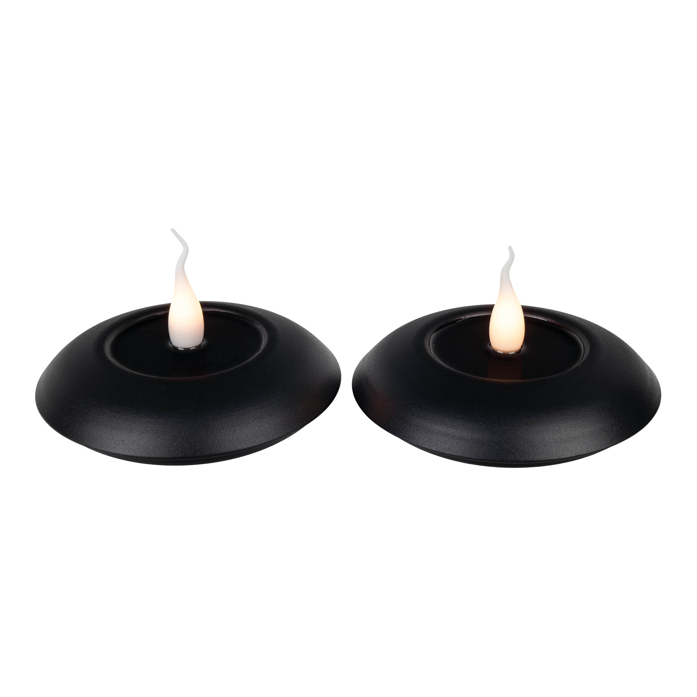 näve LED Dekolicht »Leli« LED-Modul 2 Stk. Warmweiß 2er-Set LED Kerzen schwarz, Flammeneffekt, Timer, Schiebeschalter