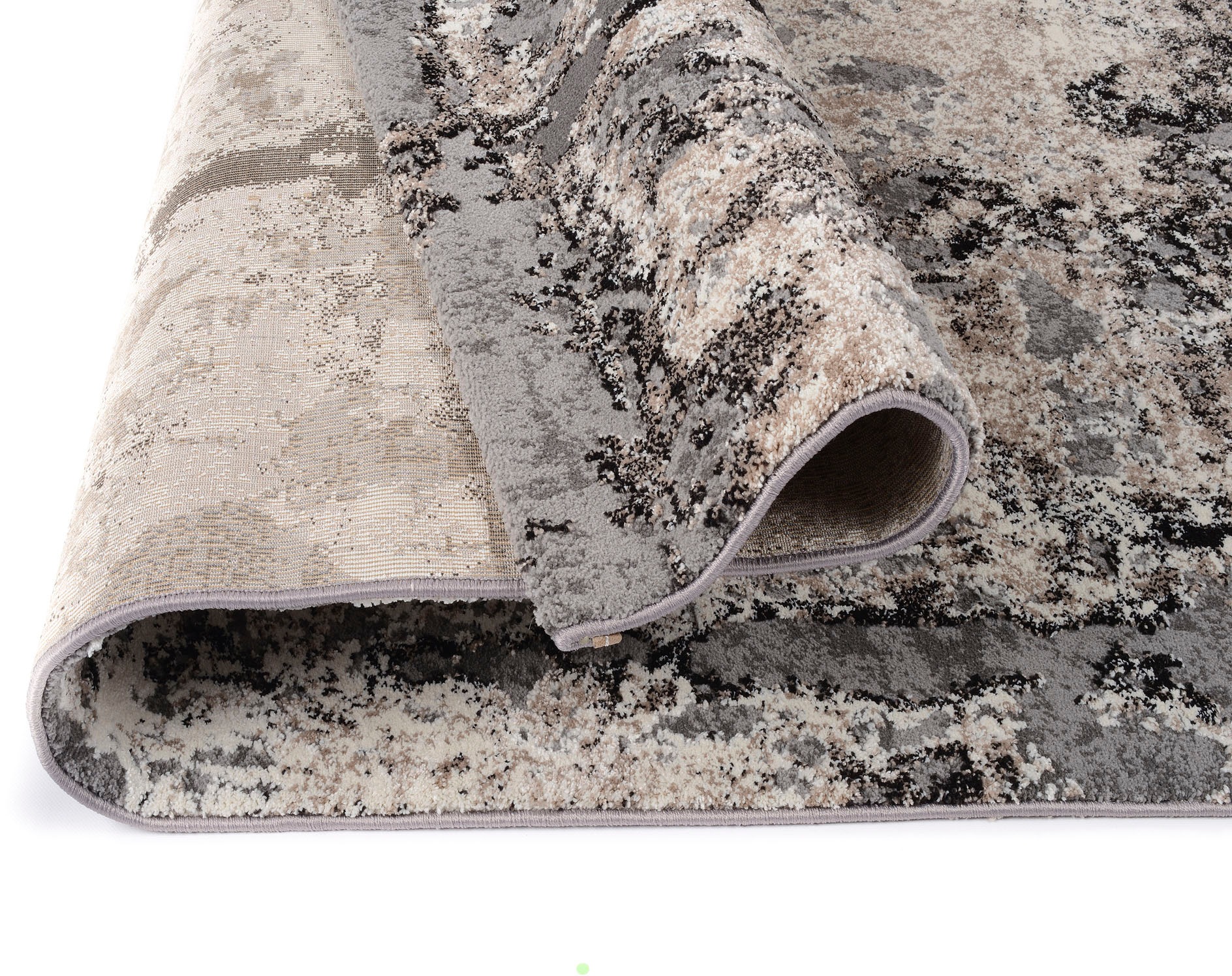 Teppich OCI DIE TEPPICHMARKE "JUWEL LIRAY", grau (hellgrau), B:200cm H:20mm L:250cm, Polyester, Polypropylen, Teppiche, Teppich, Kurzflor, Wohnzimmer, Marmor Optik, Hoch Tief Effekt 3