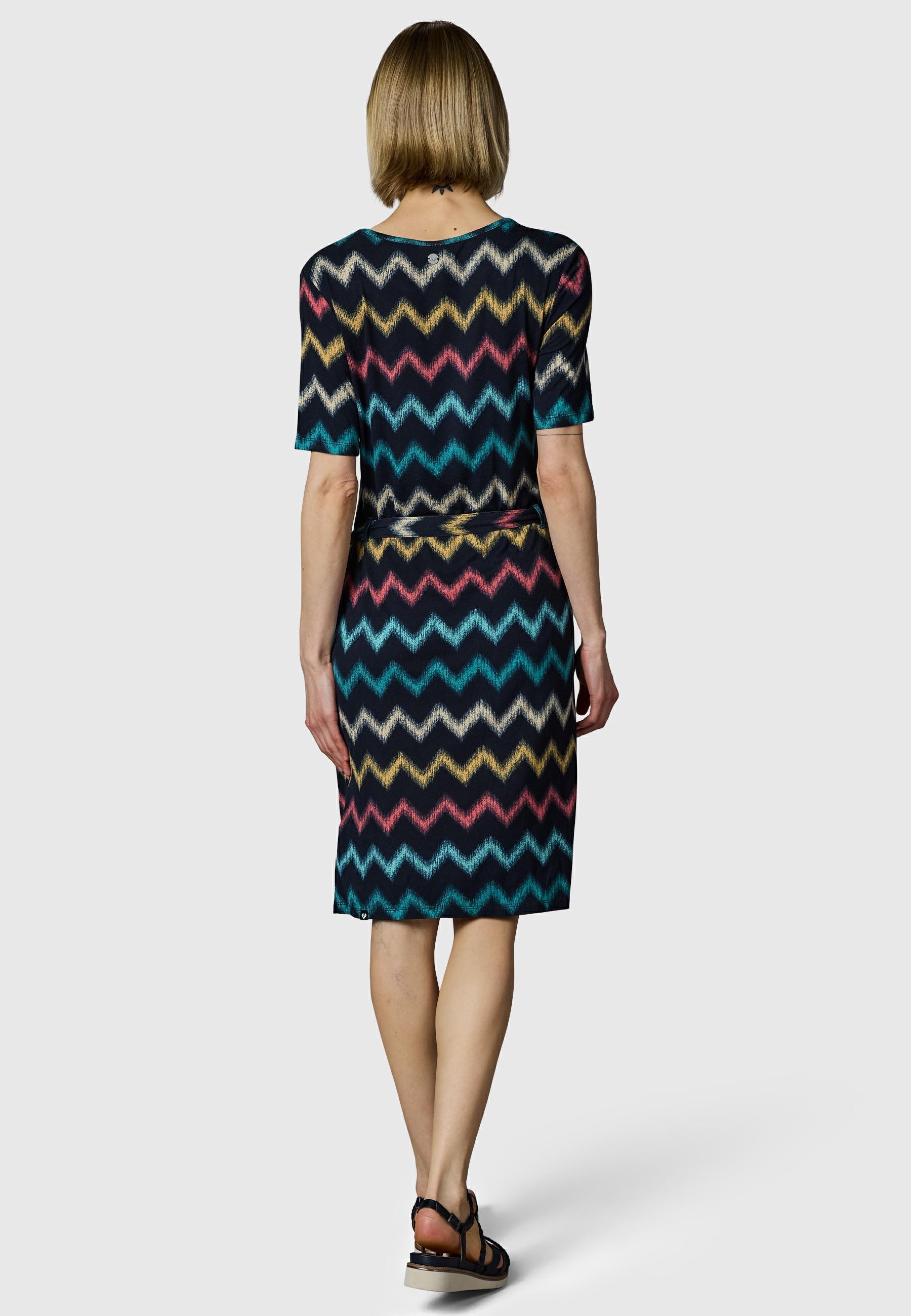 Ragwear Sommerkleid »Taggiana Print YOUMODO« Eingrifftaschen Damen Midikleid mit Taillenband und Taschen