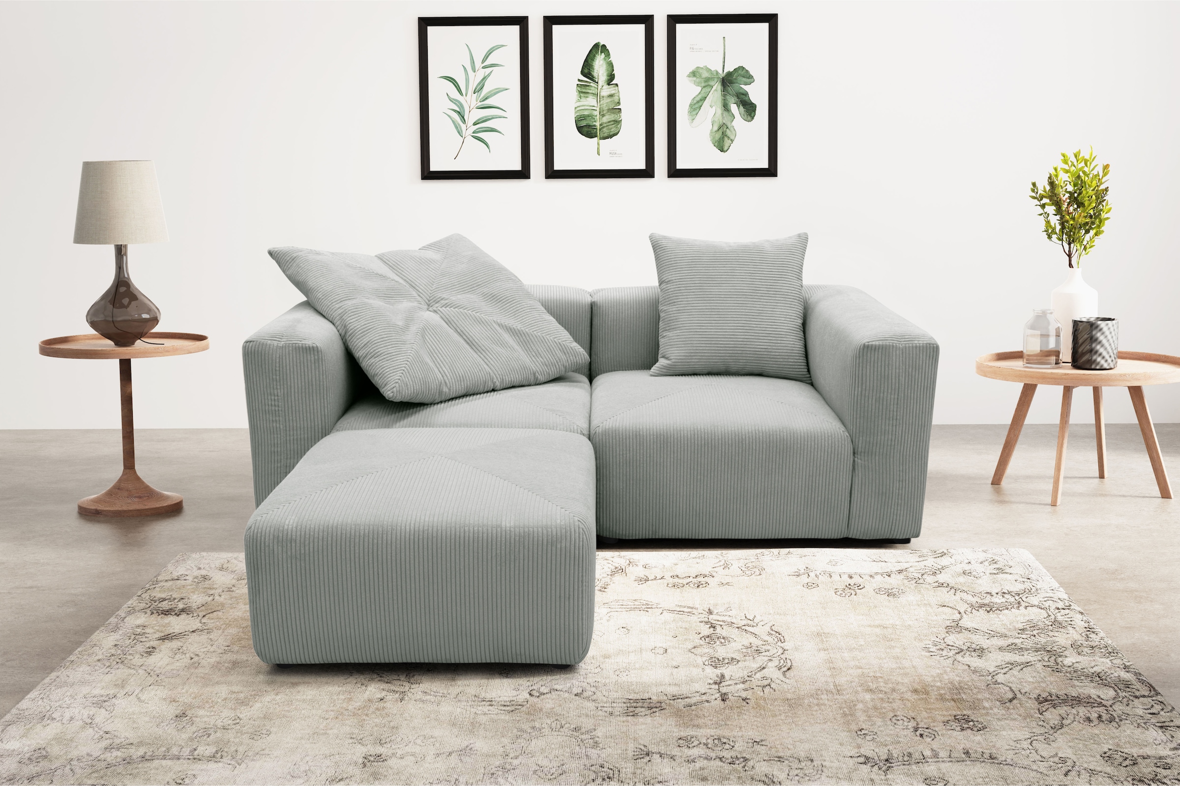Home affaire Ecksofa "Gerrid L-Form" Cord, Modulsofa, bestehend aus 2 Eckel günstig online kaufen